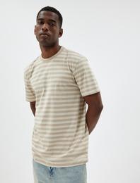 Basic Tişört Bisiklet Yaka Kısa Kollu Pamuklu