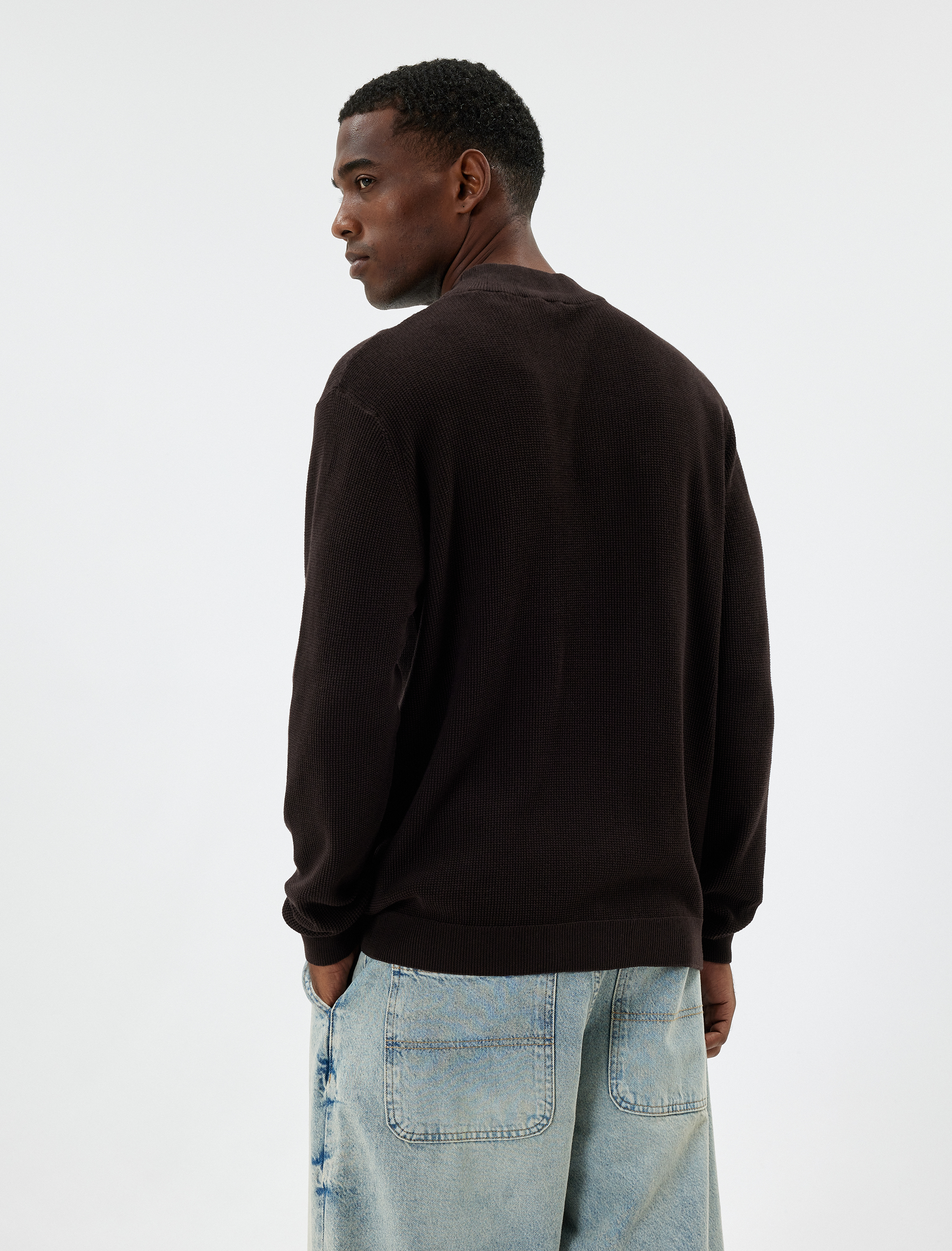   Yarım Balıkçı Yaka Kazak Triko Basic Pamuklu