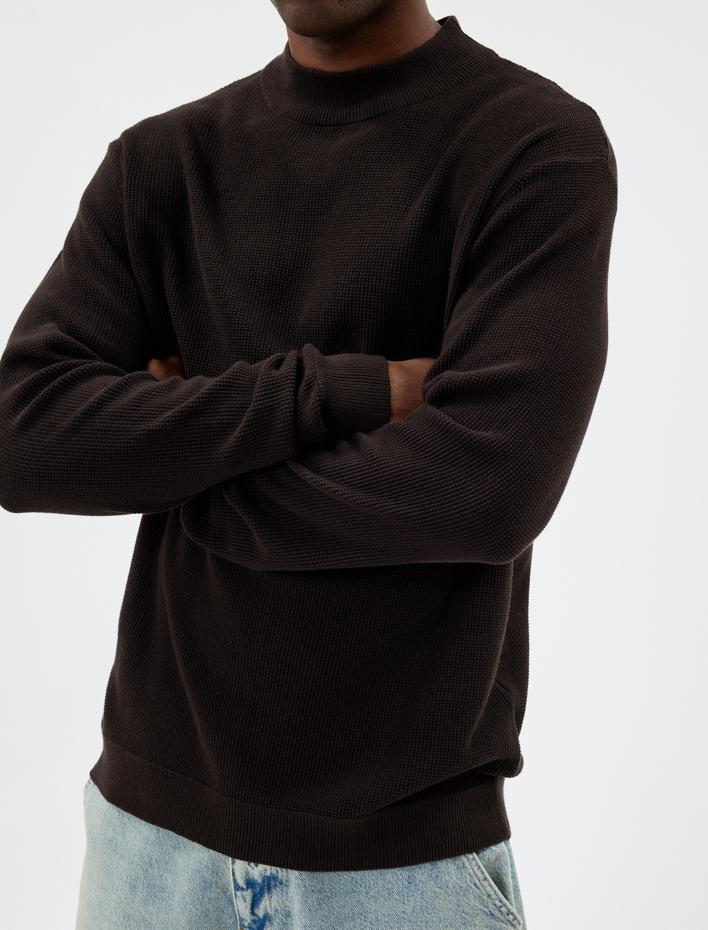   Yarım Balıkçı Yaka Kazak Triko Basic Pamuklu