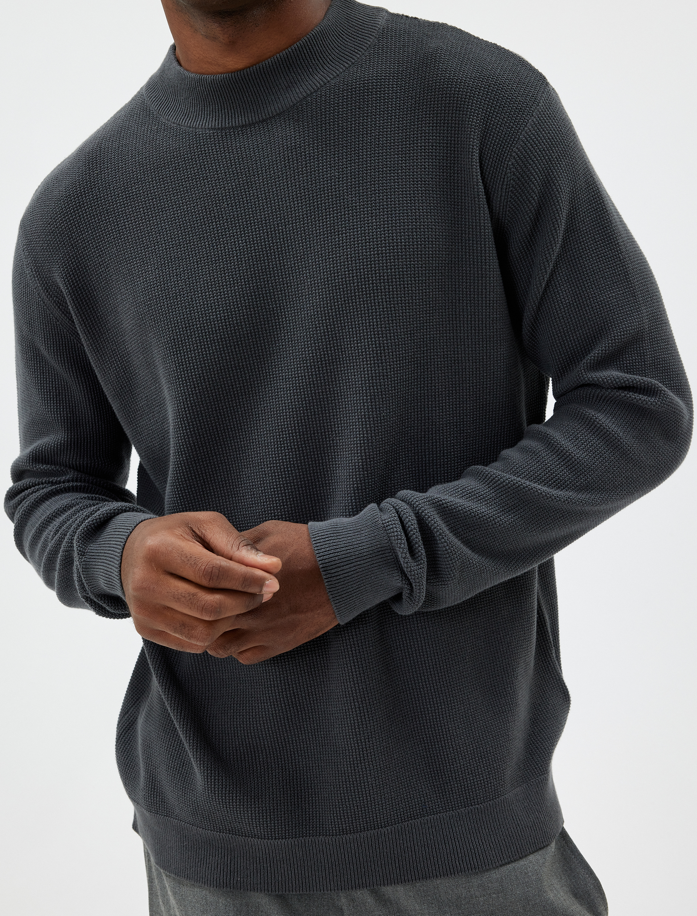   Yarım Balıkçı Yaka Kazak Triko Basic Pamuklu