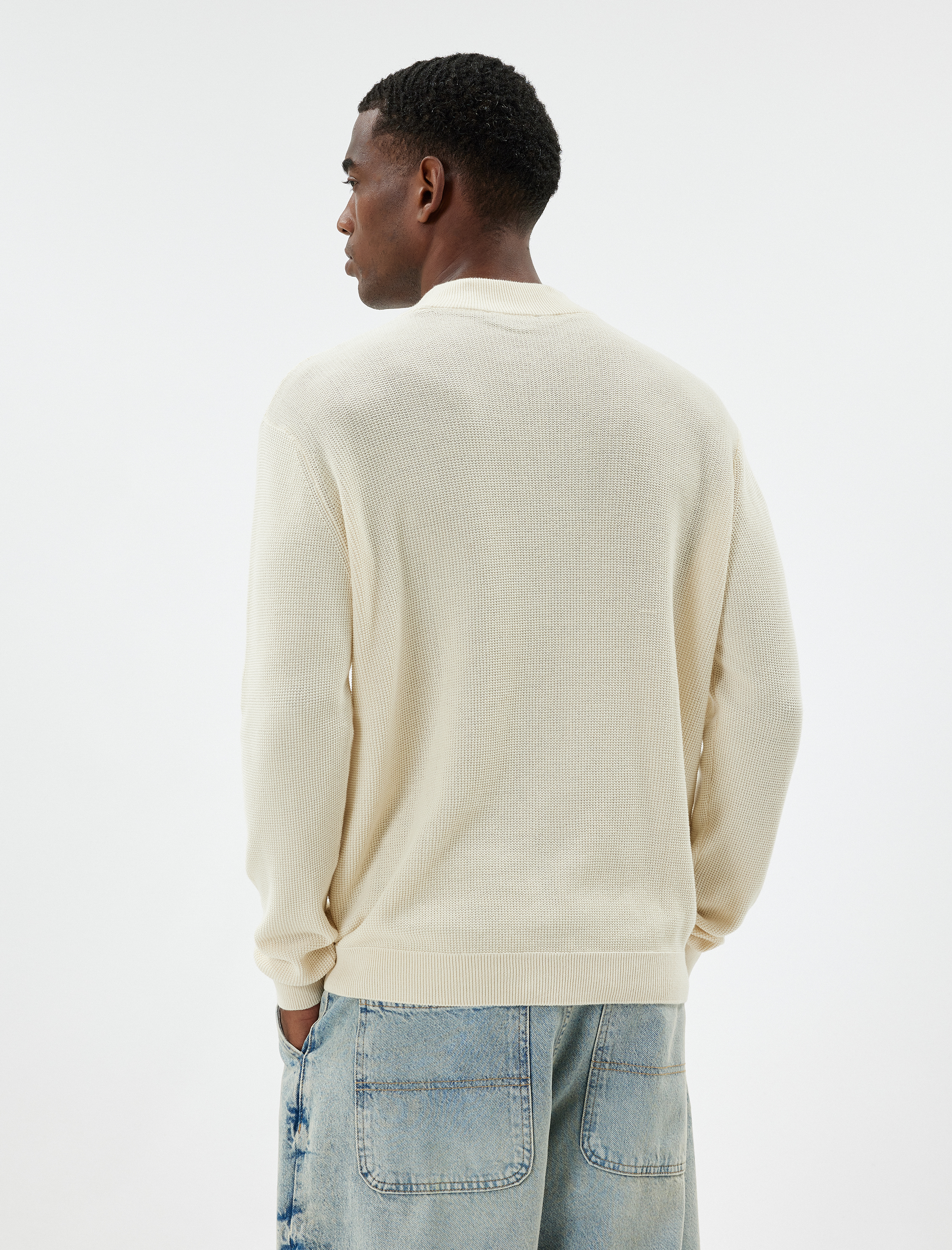   Yarım Balıkçı Yaka Kazak Triko Basic Pamuklu