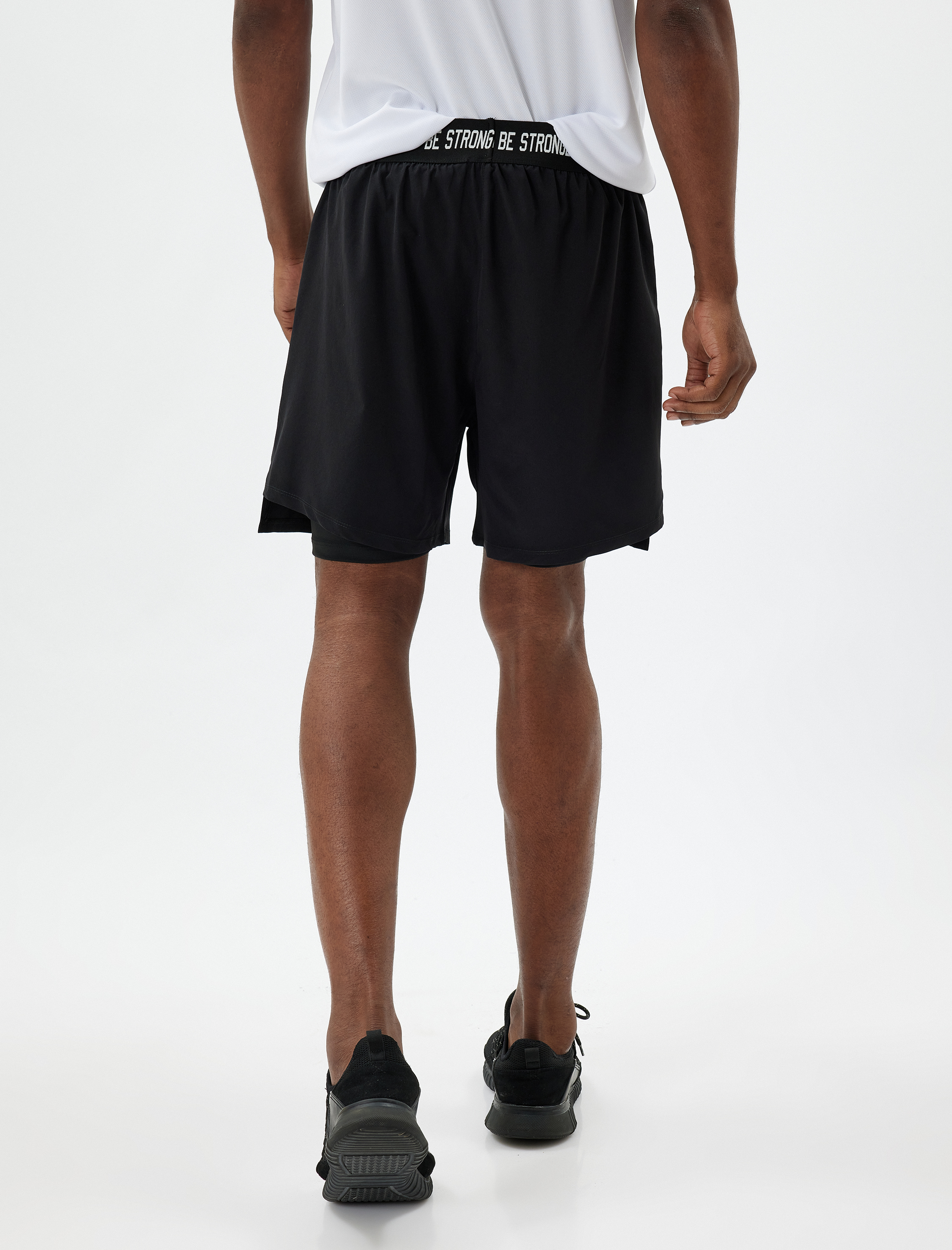   Spor Şort Taytlı Paraşüt Kumaş Bel Detaylı