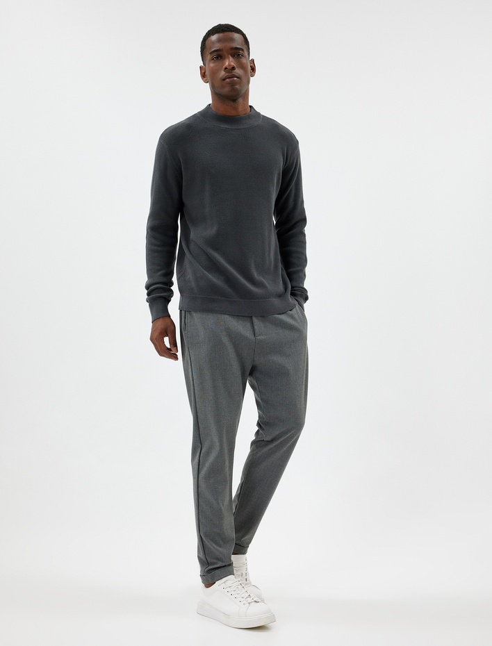  Yarım Balıkçı Yaka Kazak Triko Basic Pamuklu