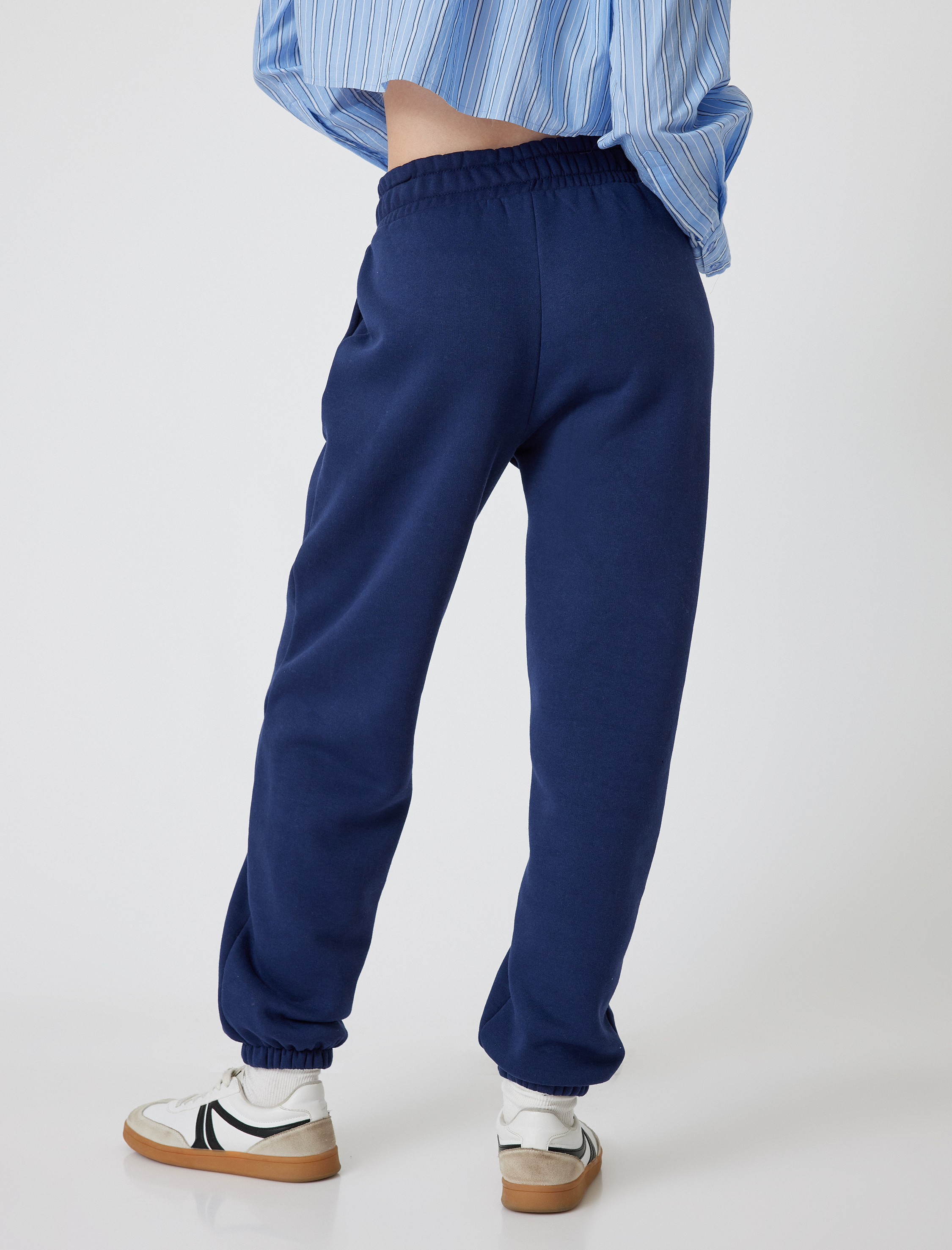   Şardonlu Jogger Eşofman Altı Beli Lastikli Cep Detaylı Rahat Kalıp