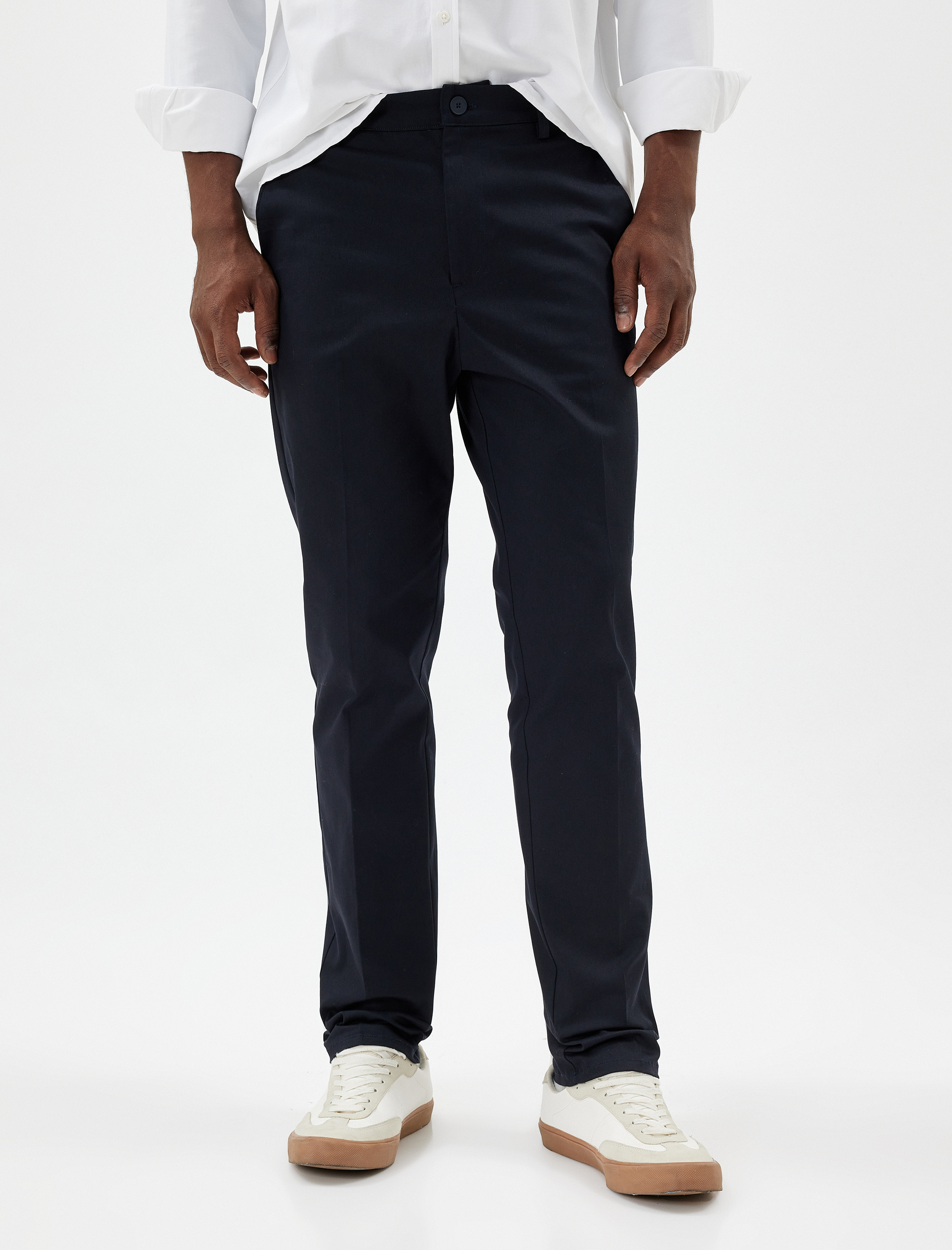   Chino Pantolon Slim Fit Cep Detaylı Pamuklu