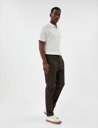 Chino Pantolon Slim Fit Cep Detaylı Pamuklu