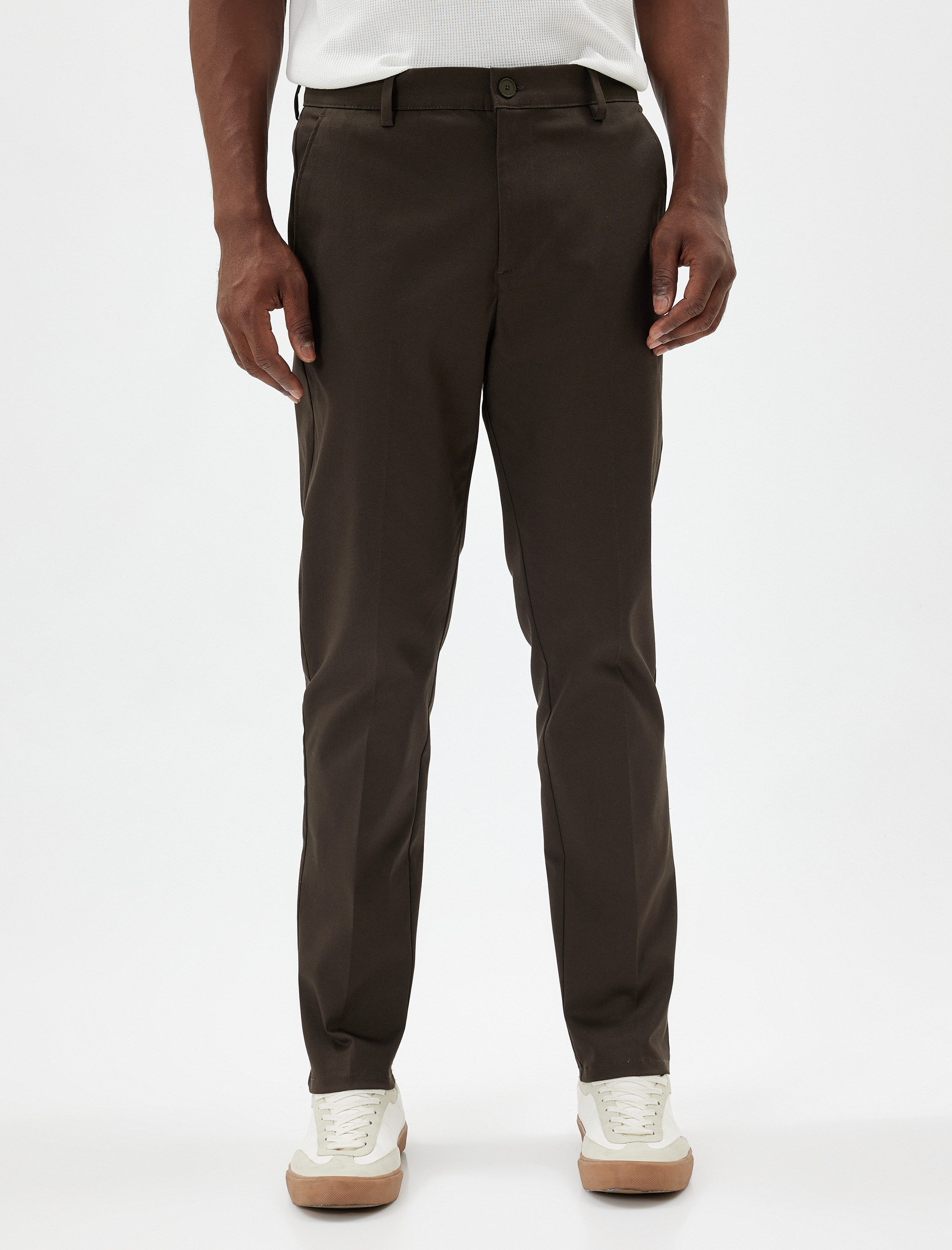   Chino Pantolon Slim Fit Cep Detaylı Pamuklu