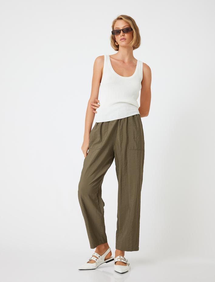  Bol Paça Pantolon Cepli Beli Lastikli