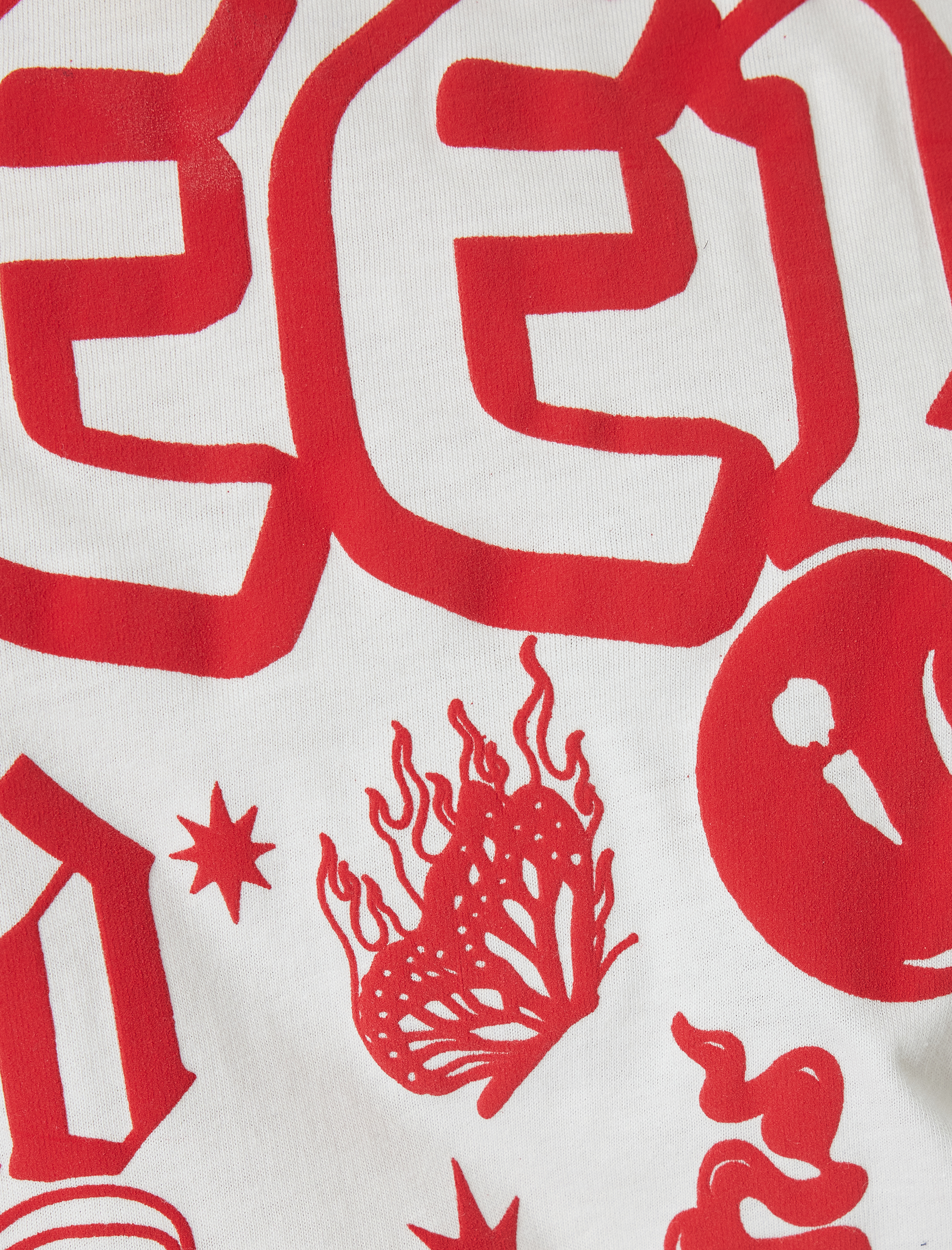   Oversize Tişört Slogan Baskılı Bisiklet Yaka Kısa Kollu Pamuklu