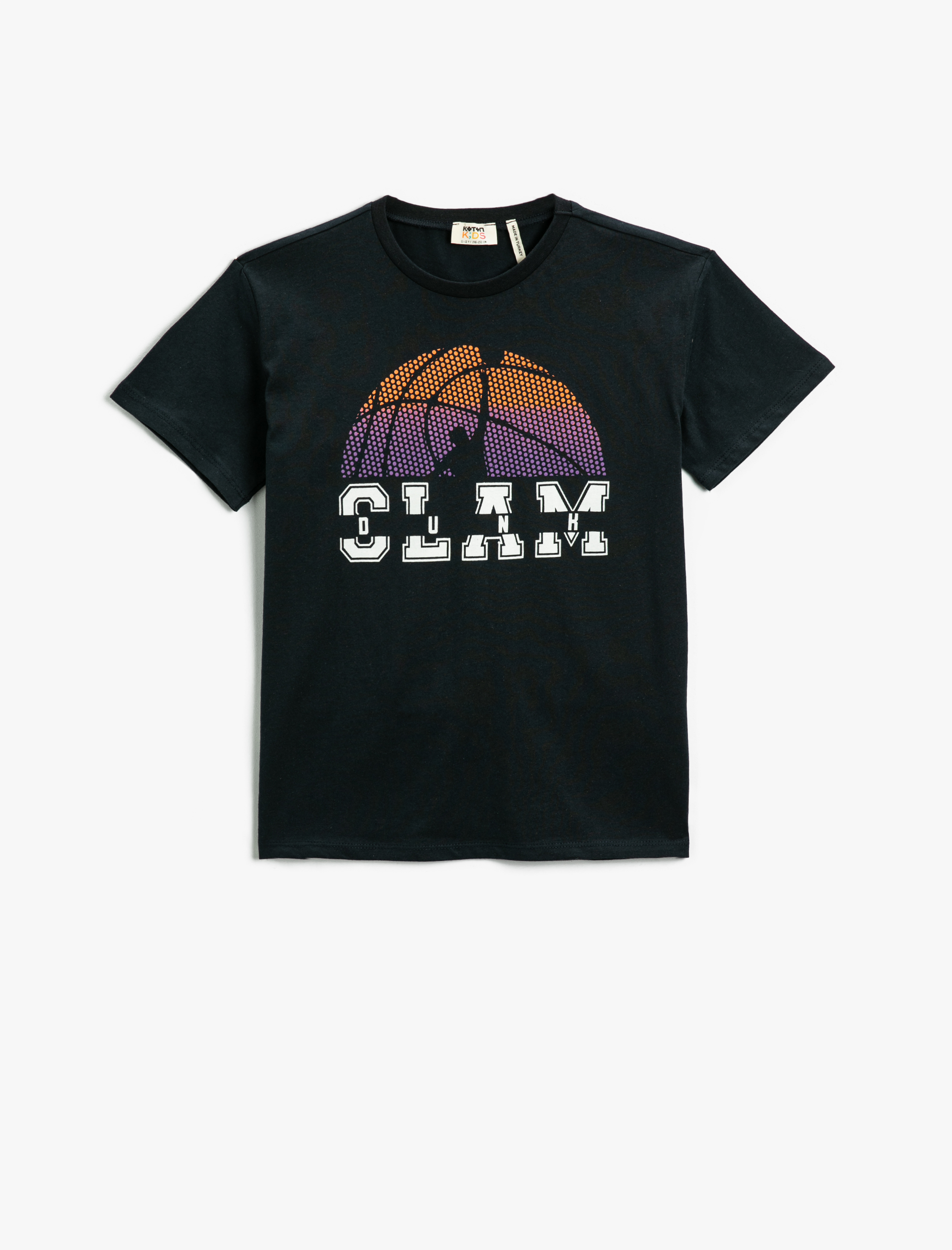  Erkek Çocuk Baskılı Pamuklu Bisiklet Yaka Kısa Kollu Tişört