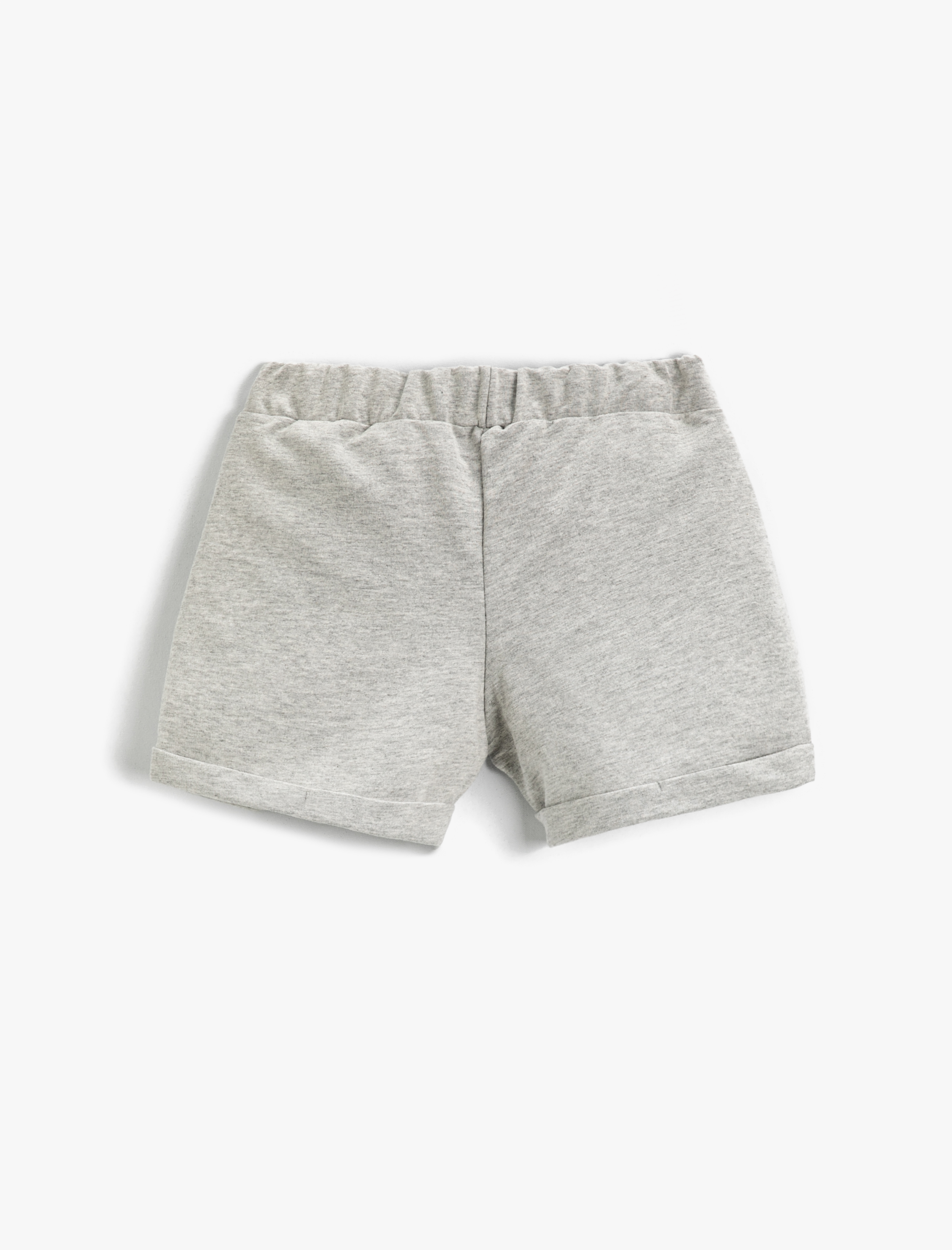  Kız Çocuk Baskılı Kısa Şort Pamuklu Beli Bağcıklı