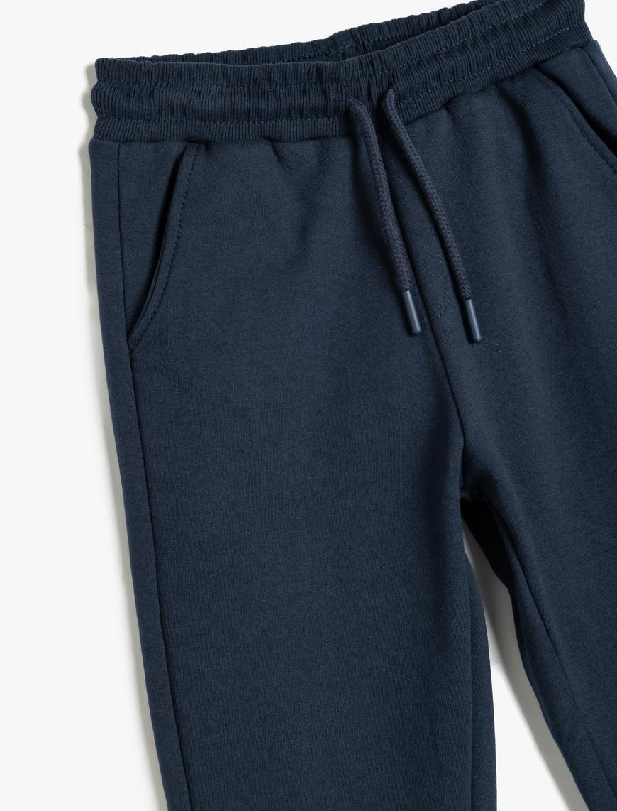  Erkek Çocuk Basic Jogger Eşofman Altı Beli Bağlamalı