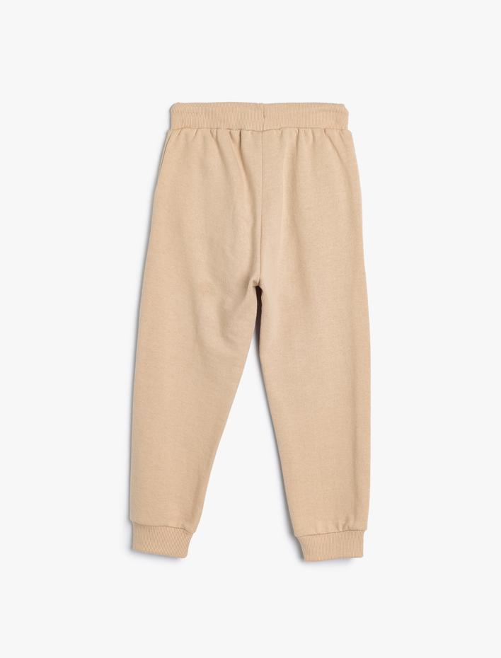 Erkek Çocuk Jogger Eşofman Altı Beli Bağlamalı Spor Baskı Detaylı