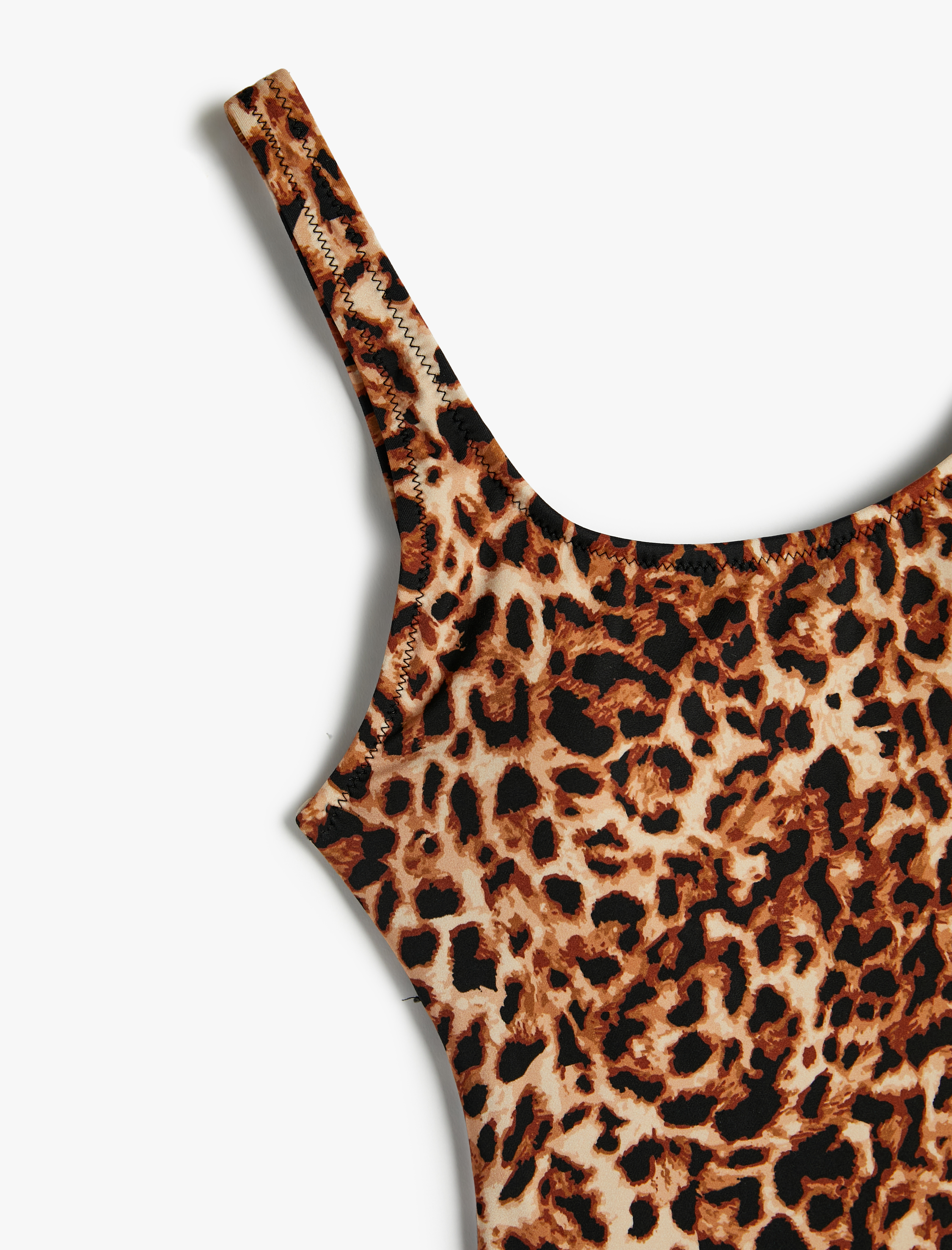   Leopar Mayo U Yaka Kalın Askılı