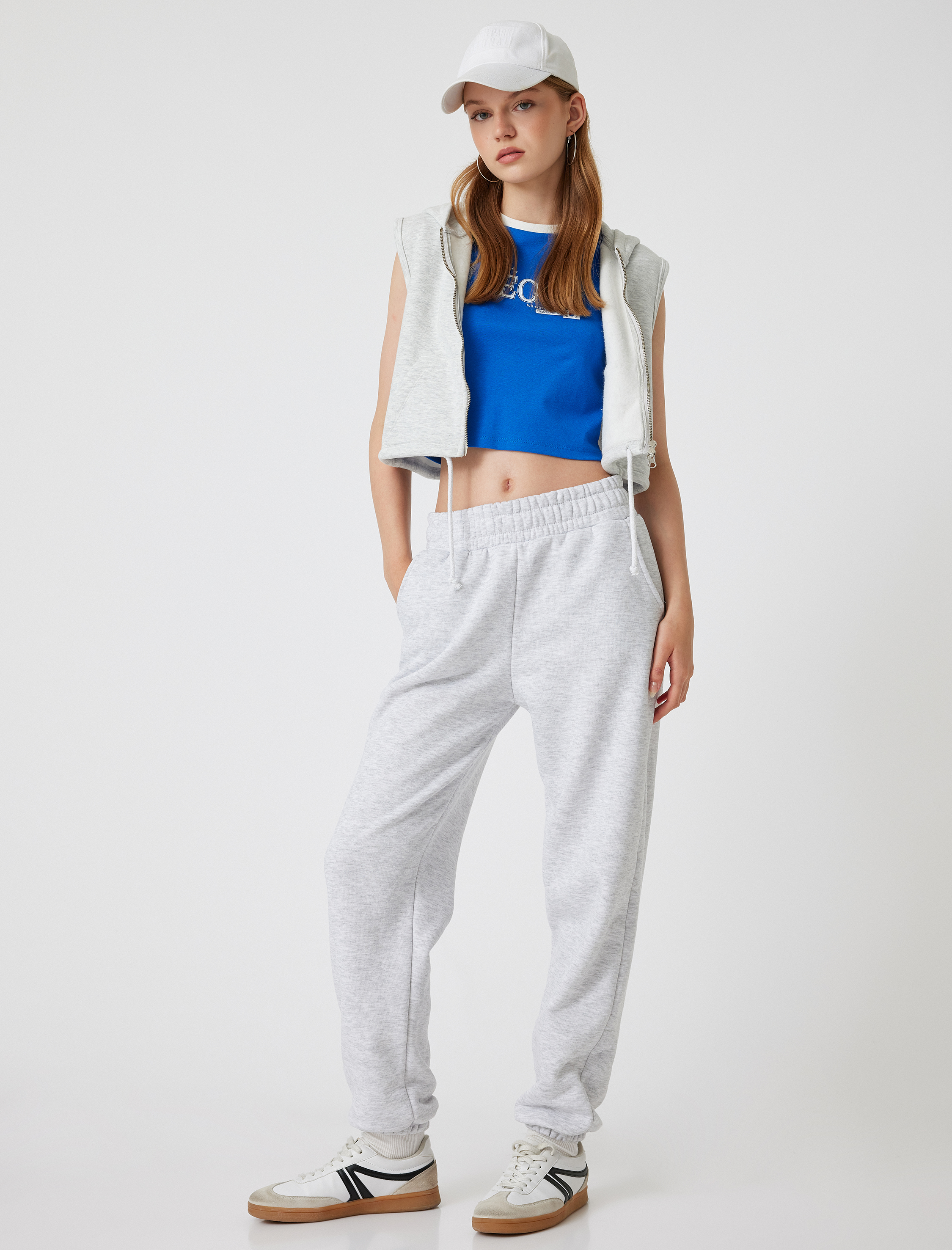   Şardonlu Jogger Eşofman Altı Beli Lastikli Cep Detaylı Rahat Kalıp