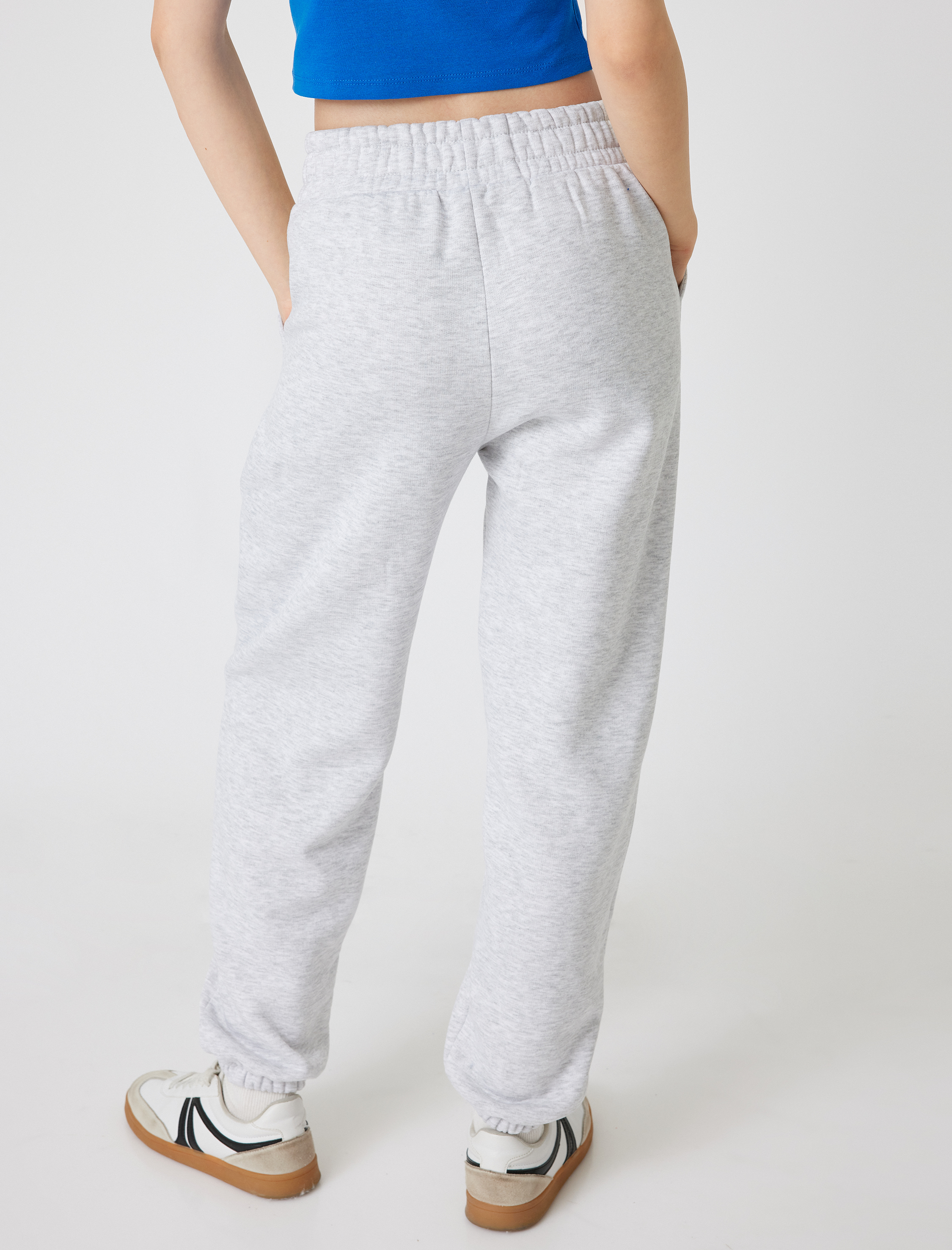   Şardonlu Jogger Eşofman Altı Beli Lastikli Cep Detaylı Rahat Kalıp