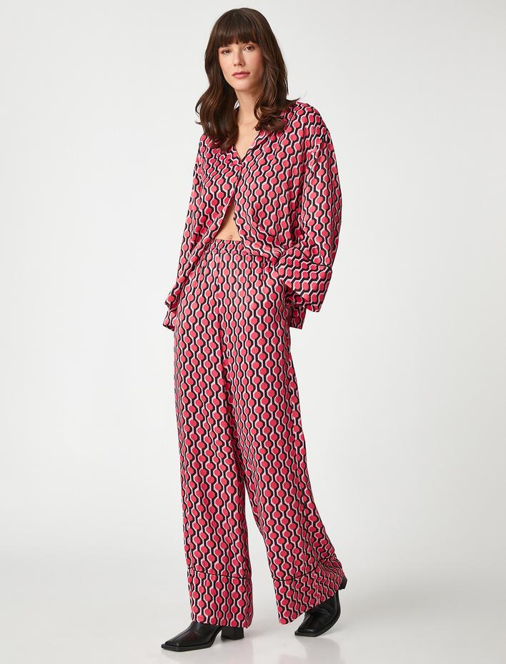  Palazzo Pantolon Cepli Beli Lastikli