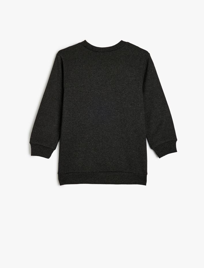 Erkek Çocuk Oyun Temalı Uzun Kollu Bisiklet Yaka Şardonlu Bisiklet Yaka Sweatshirt