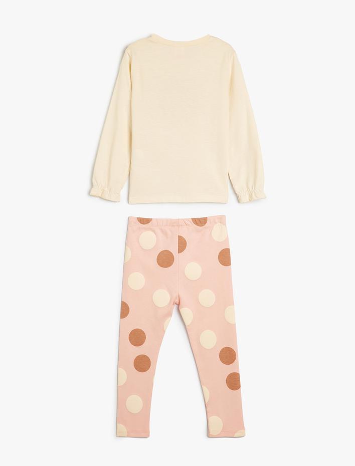 Kız Bebek Sweatshirt ve Tayt Takımı Pamuklu