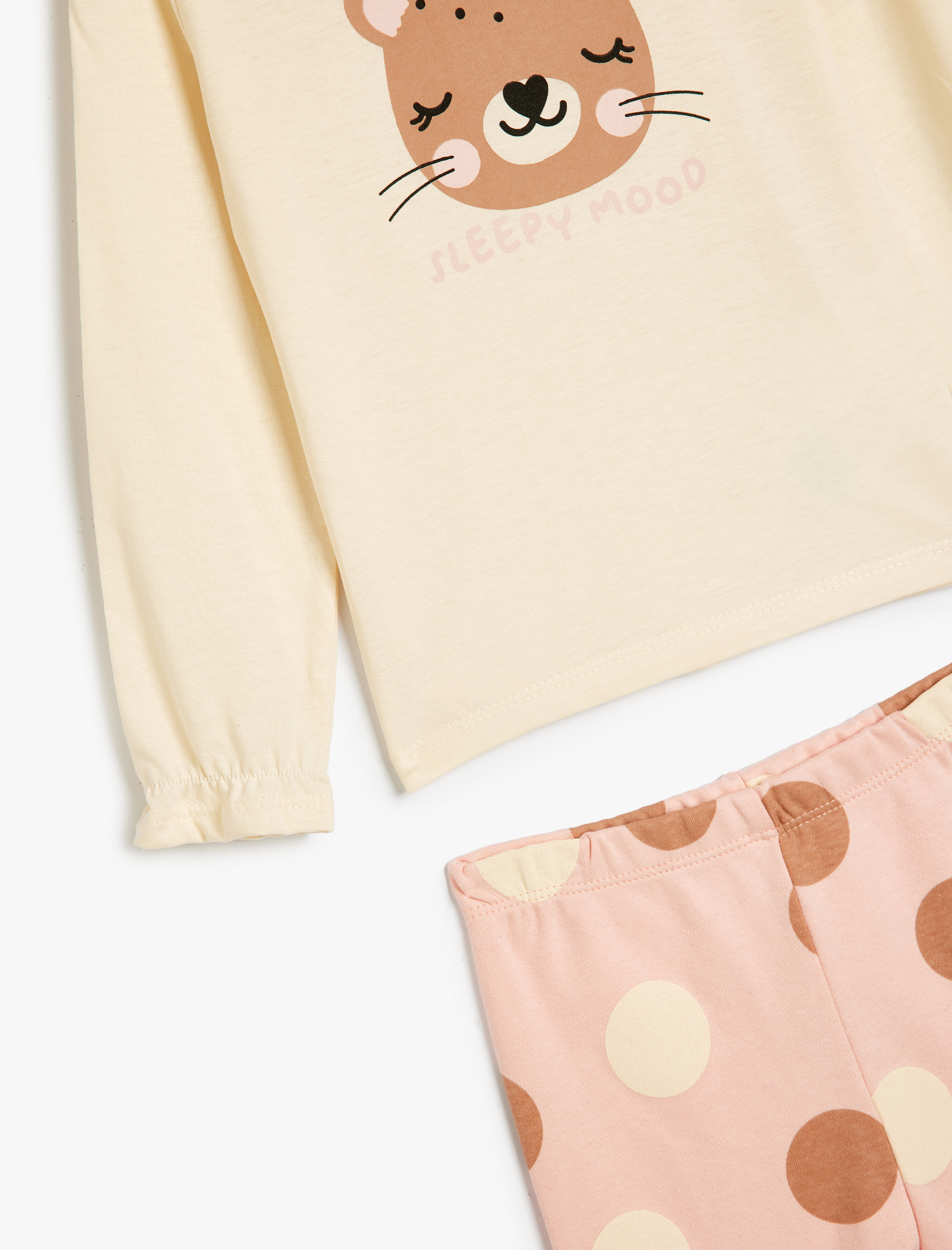 Kız Bebek Sweatshirt ve Tayt Takımı Pamuklu