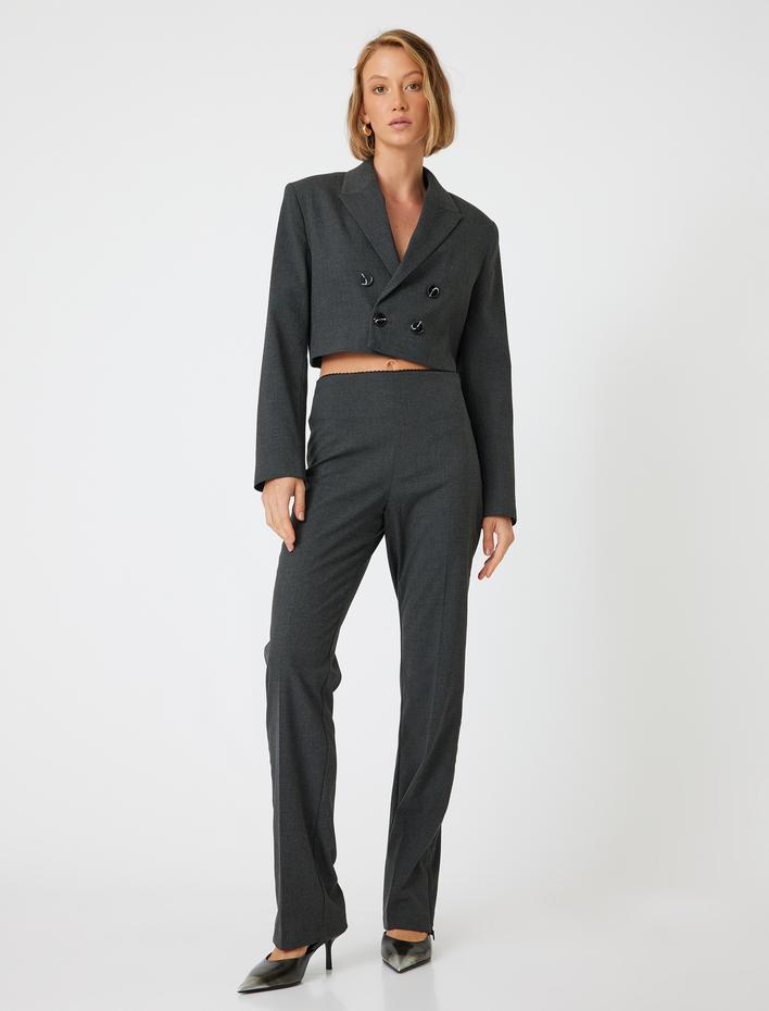  Slim Fit Standart Bel Kumaş Pantolon