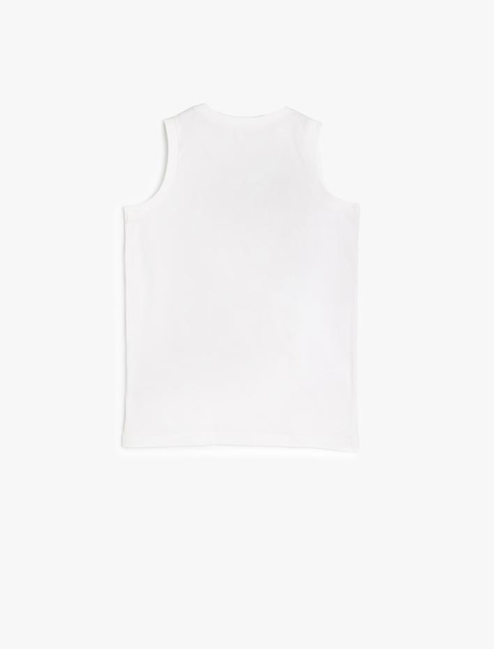 Erkek Çocuk Tişört Yaz Temalı Baskı Detaylı Kısa Kollu Bisiklet Yaka Pamuklu