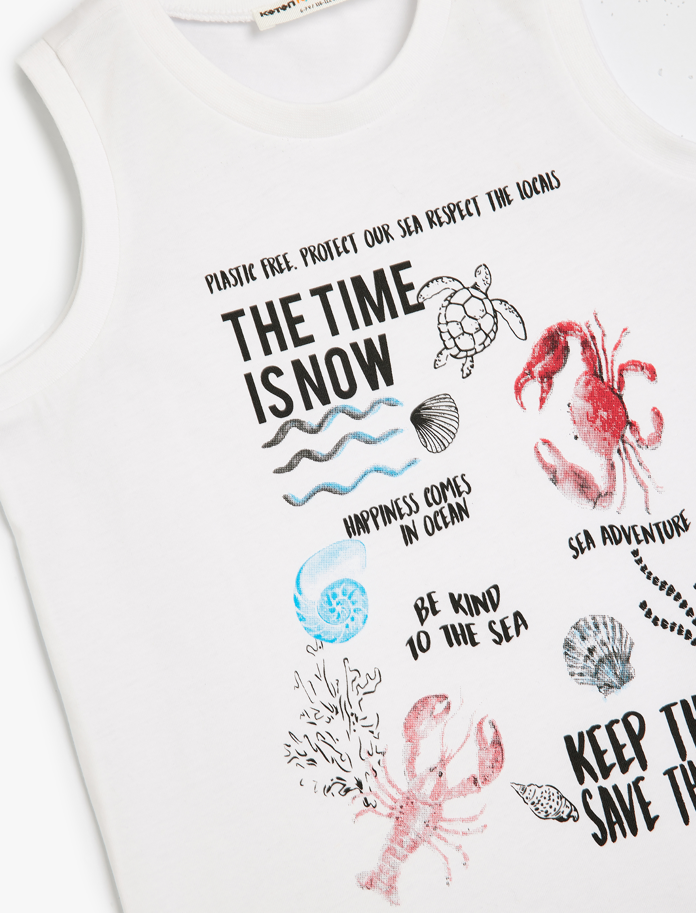 Erkek Çocuk Tişört Yaz Temalı Baskı Detaylı Kısa Kollu Bisiklet Yaka Pamuklu