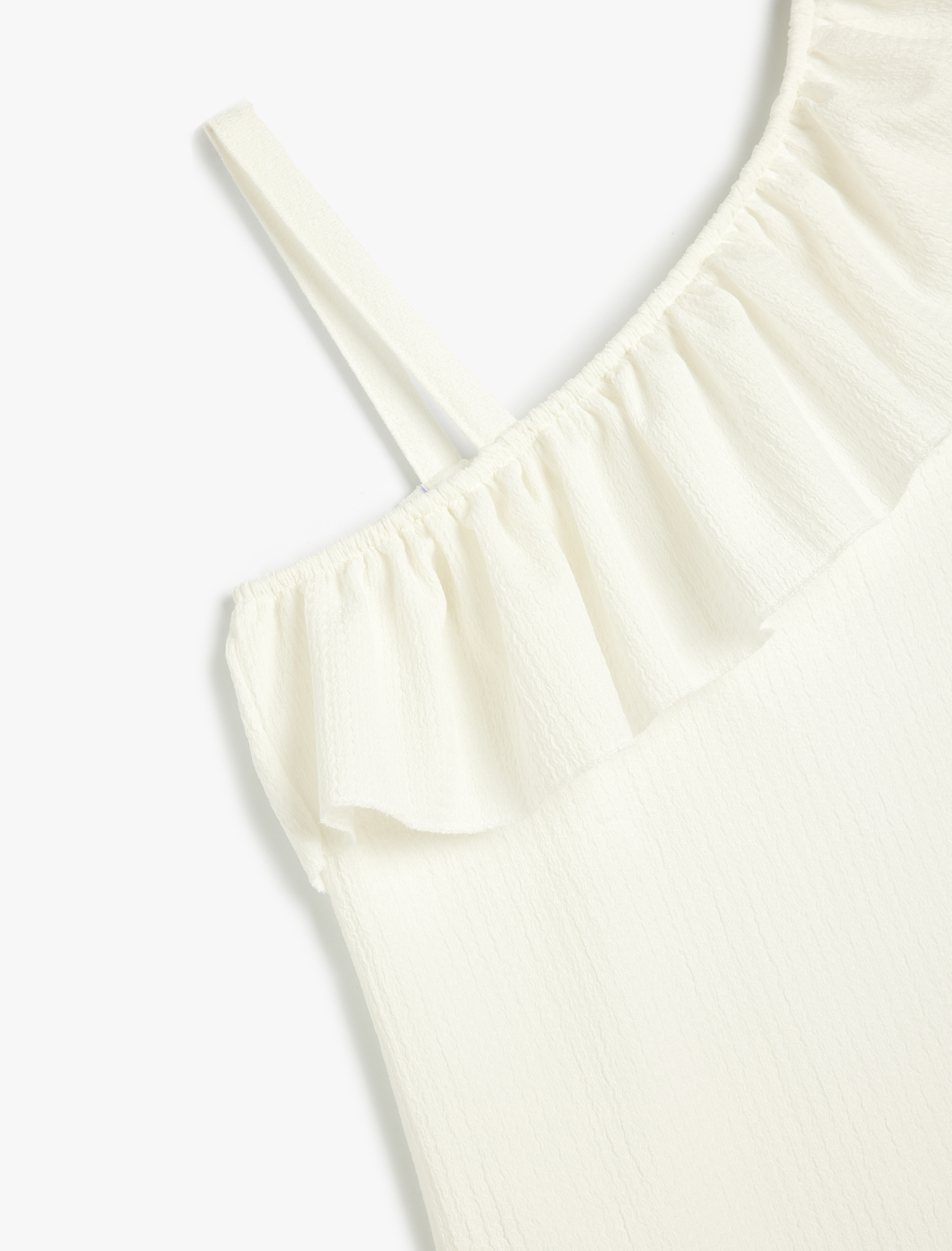  Kız Çocuk Bluz Tek Omuz Fırfır Detaylı