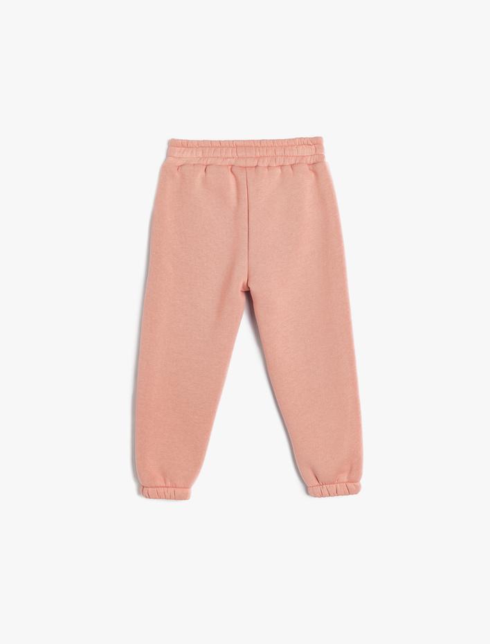 Kız Bebek Basic Jogger Eşofman Altı Beli Bağlamalı Cep Detaylı Şardonlu