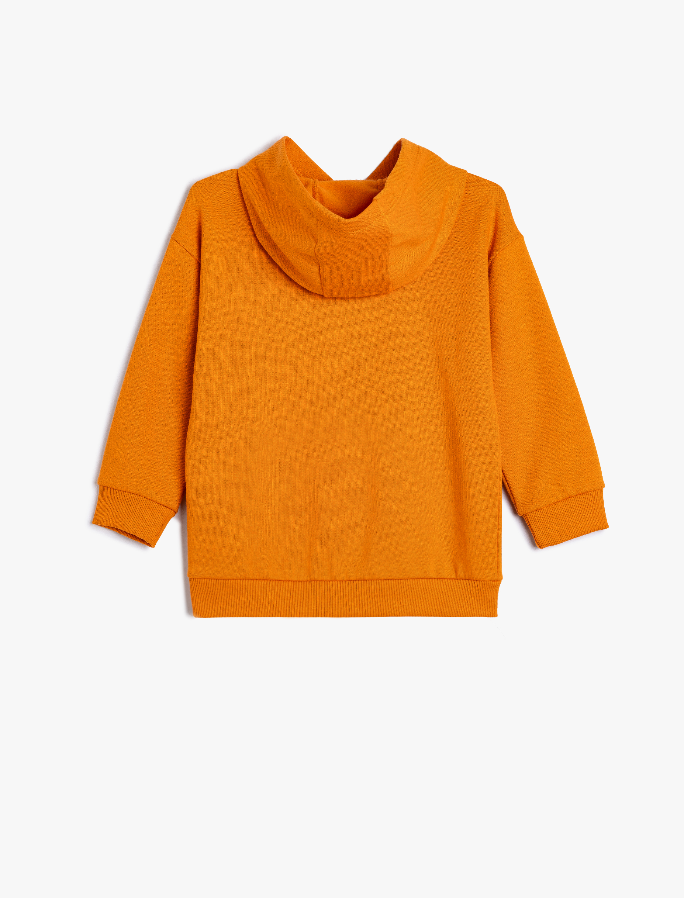  Erkek Çocuk Kapşonlu Dinozor Baskılı Uzun Kollu Şardonlu Sweatshirt