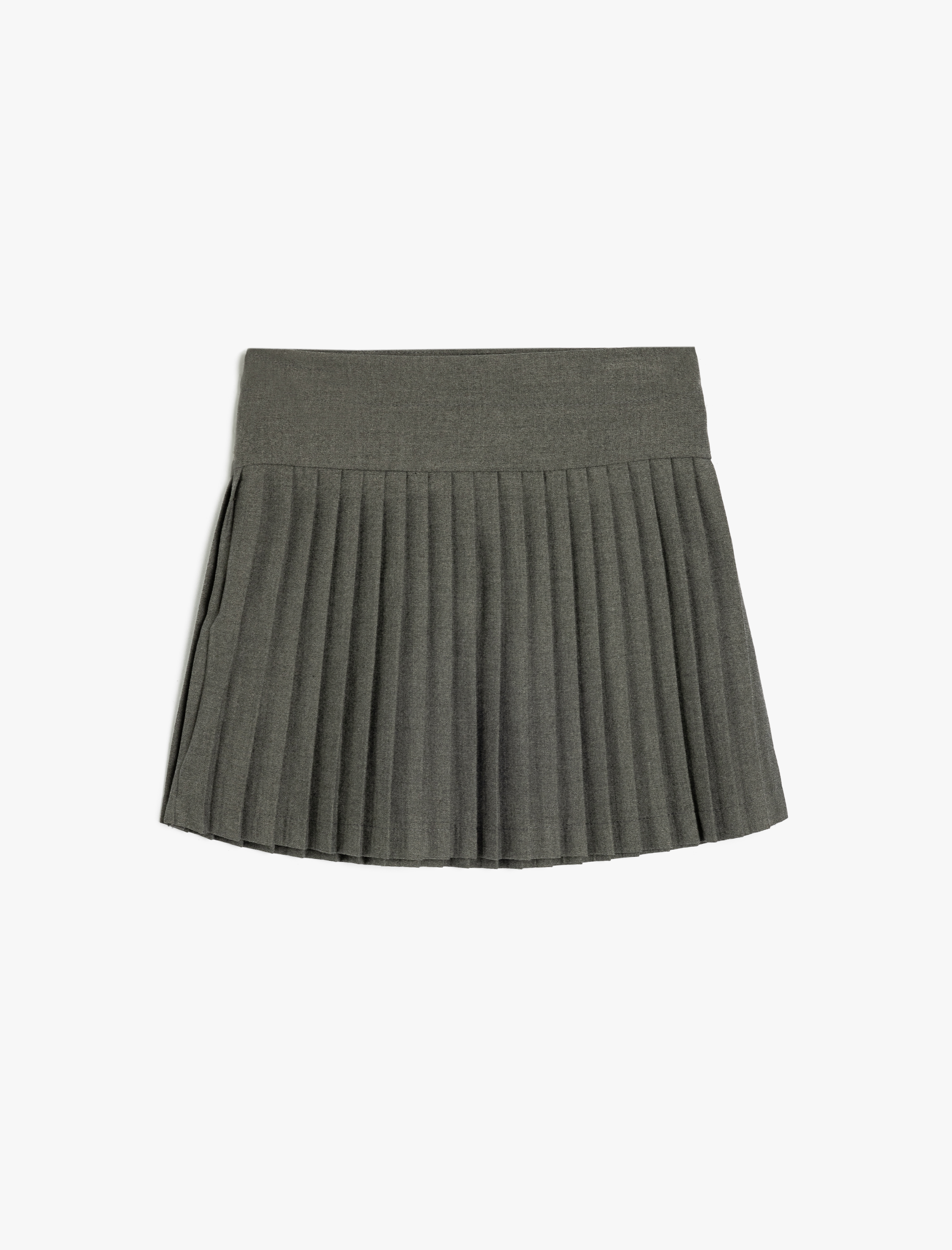  Kız Çocuk Basic Pileli Etek Beli Lastikli