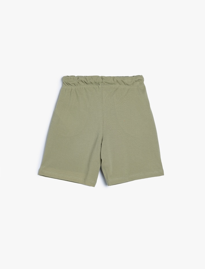 Erkek Çocuk Basic Şort Dokulu Beli Bağlamalı Cepli