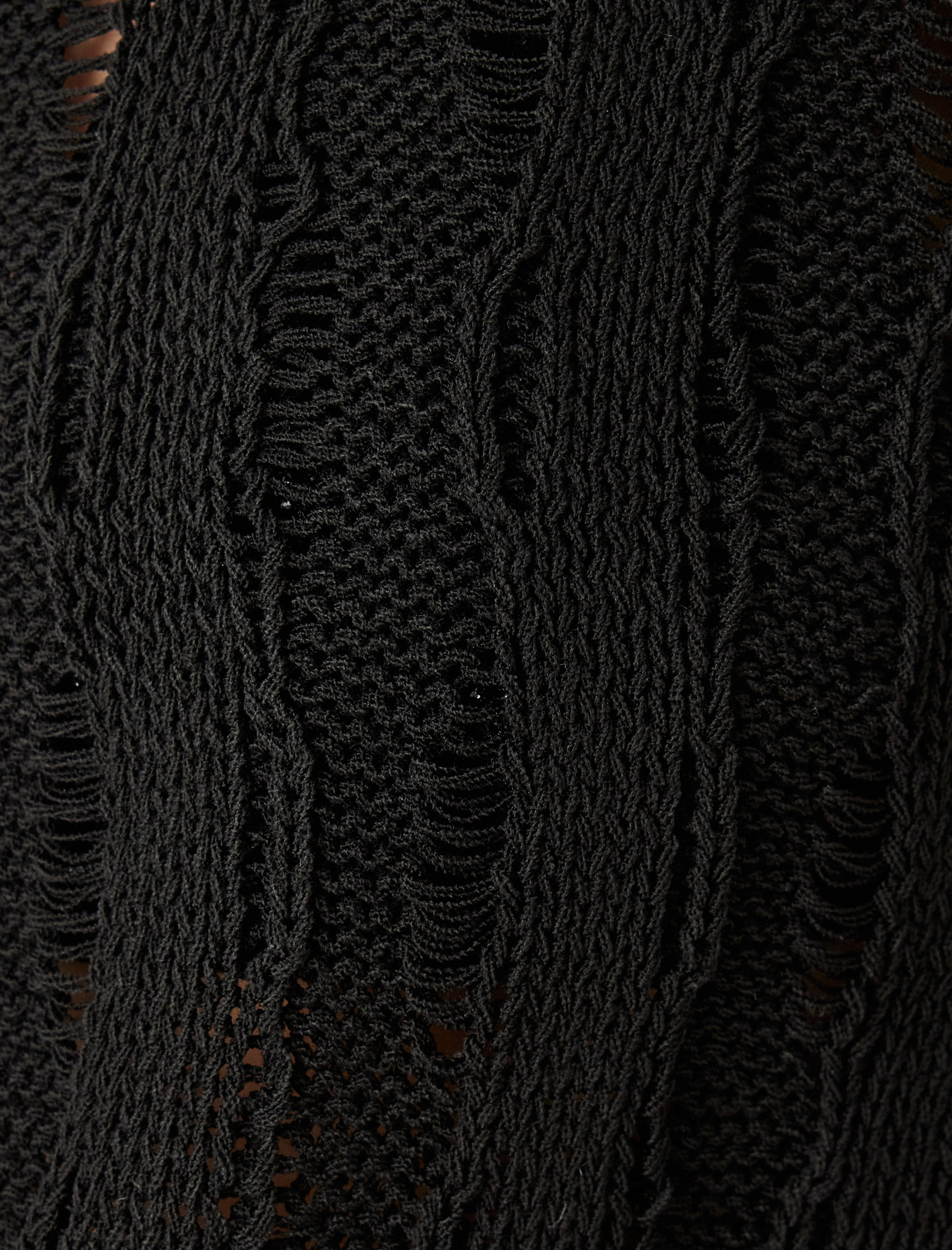   Ajurlu Triko Kazak Bisiklet Yaka Uzun Kollu