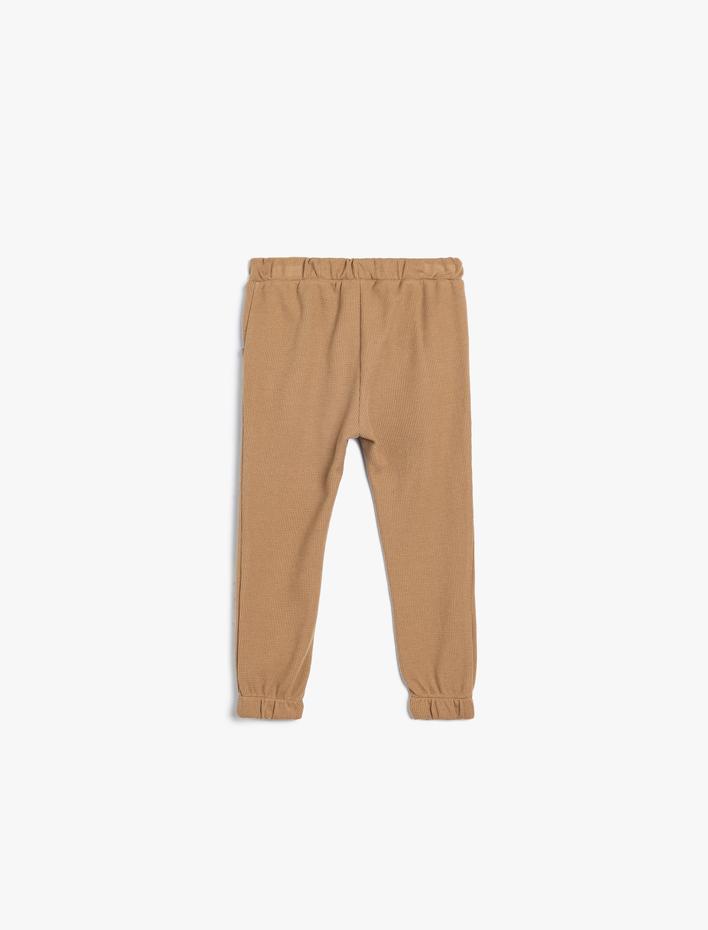 Erkek Bebek Basic Jogger Eşofman Altı Beli Bağlamalı Dokulu Pamuklu