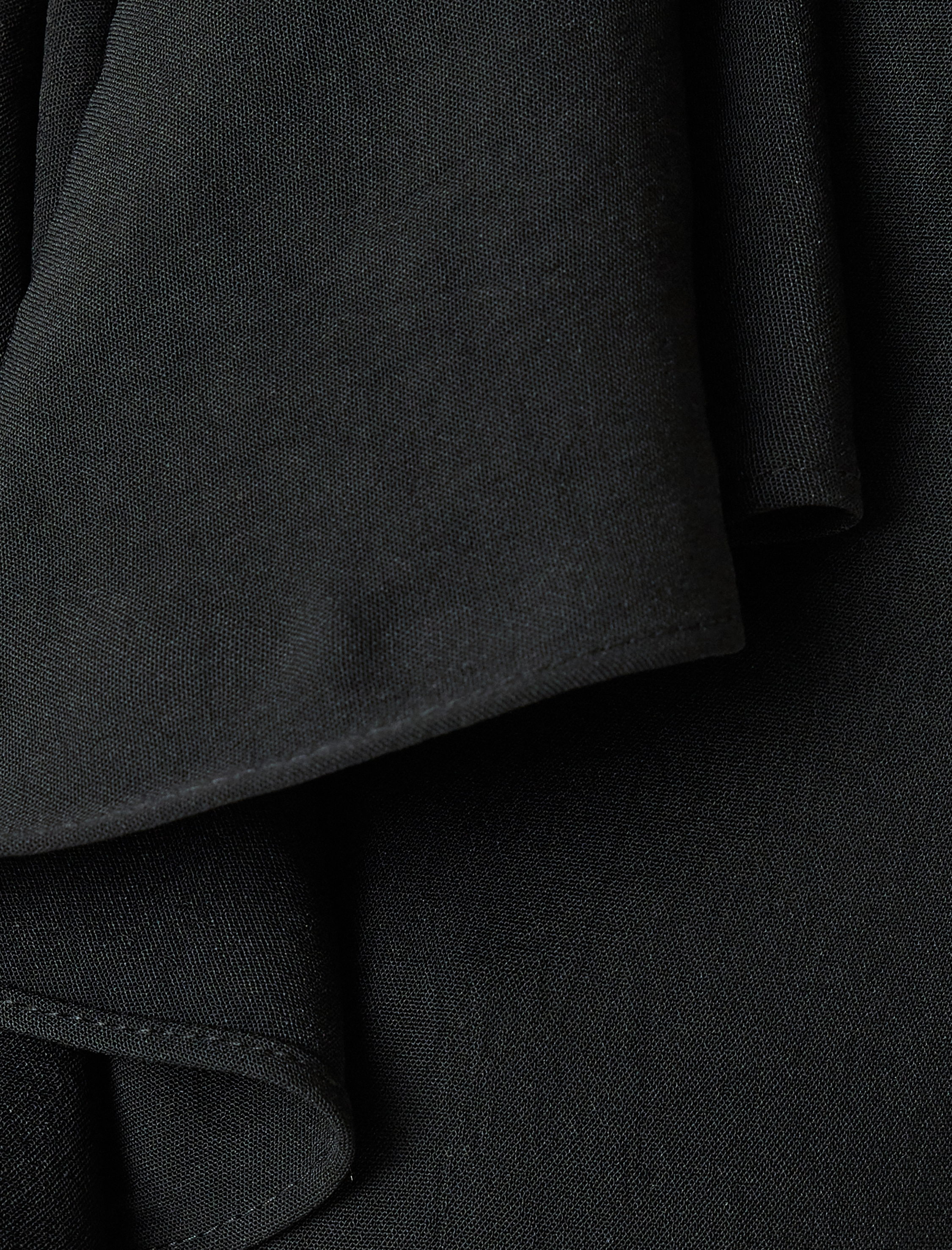   Şifon Gömlek Fırfırlı Fular Yaka Uzun Kollu