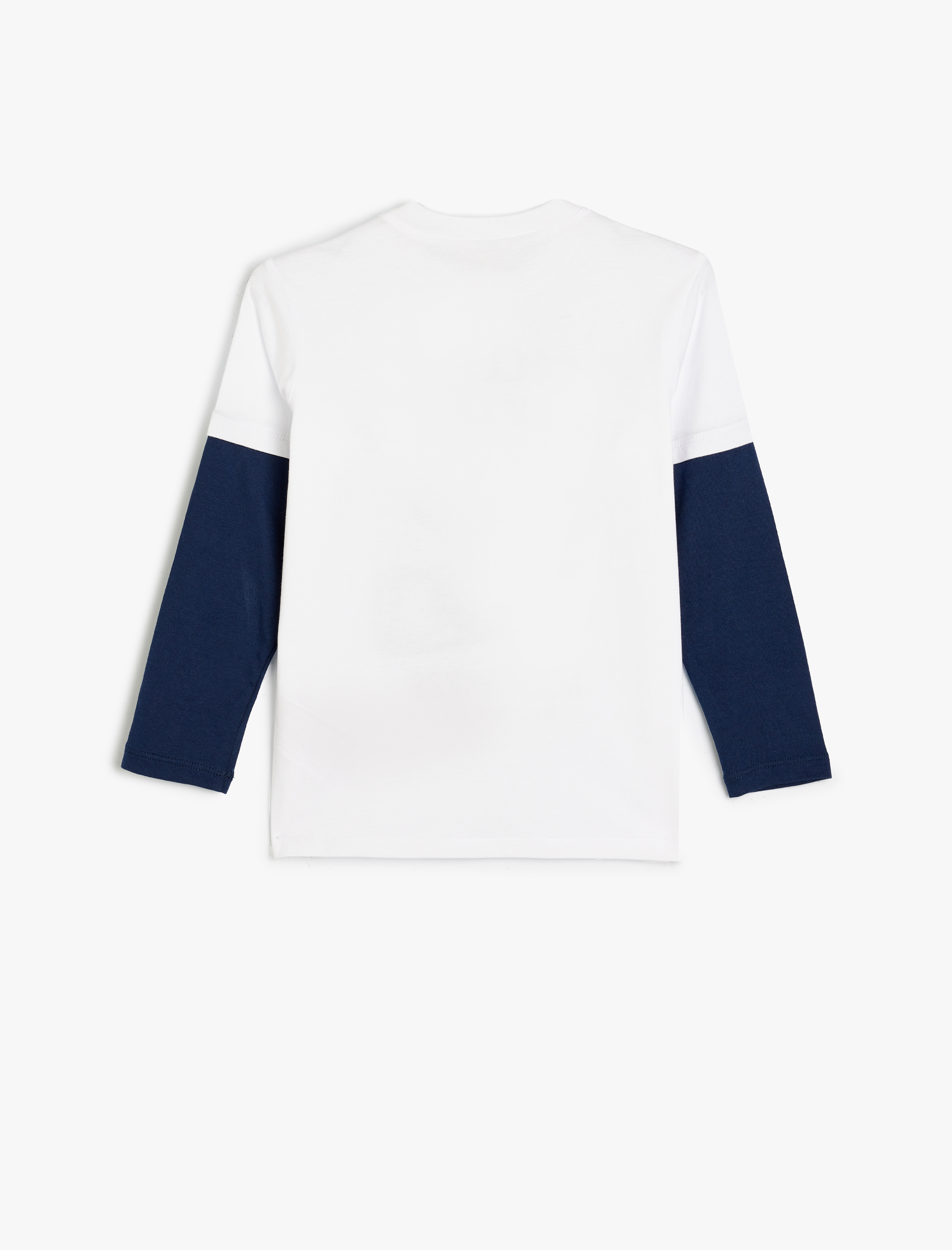  Erkek Çocuk Tişört Spor Temalı Baskılı Uzun Kollu Bisiklet Yaka Pamuklu