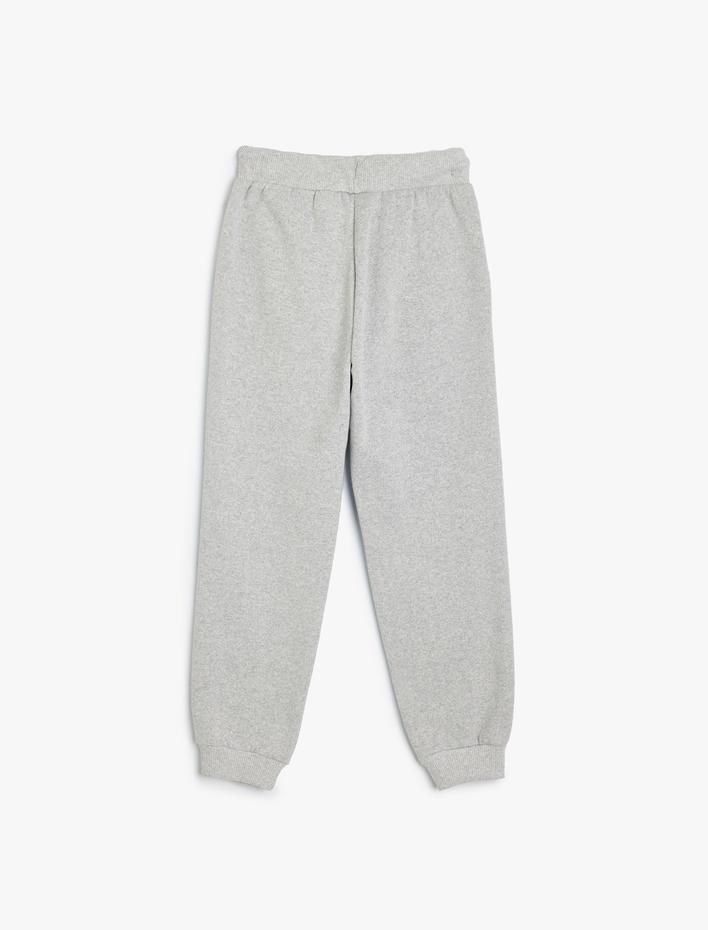 Erkek Çocuk Jogger Eşofman Altı Beli Bağlamalı Spor Baskı Detaylı