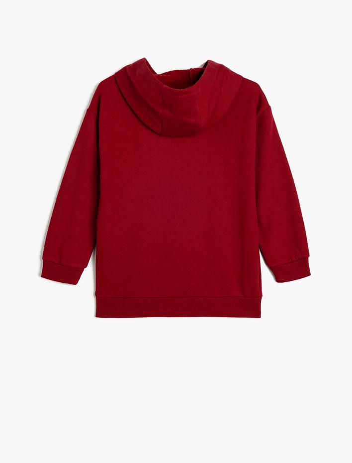 Erkek Çocuk Kapşonlu Sweatshirt Los Angeles Baskılı Şardonlu