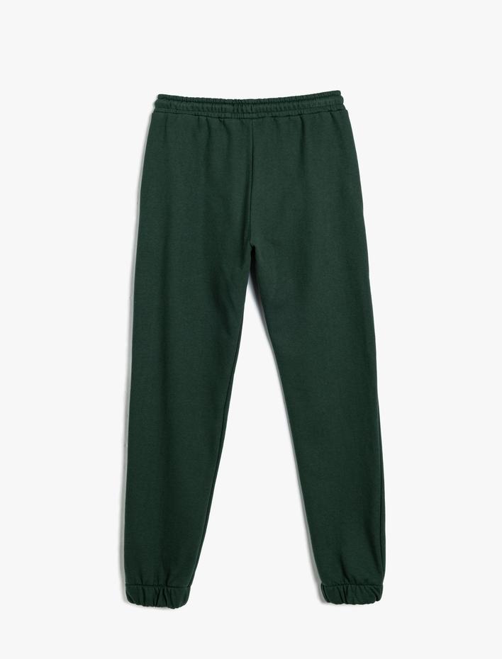 Erkek Çocuk Jogger Eşofman Altı Baskı Detaylı Beli Bağlamalı Cepli Şardonlu