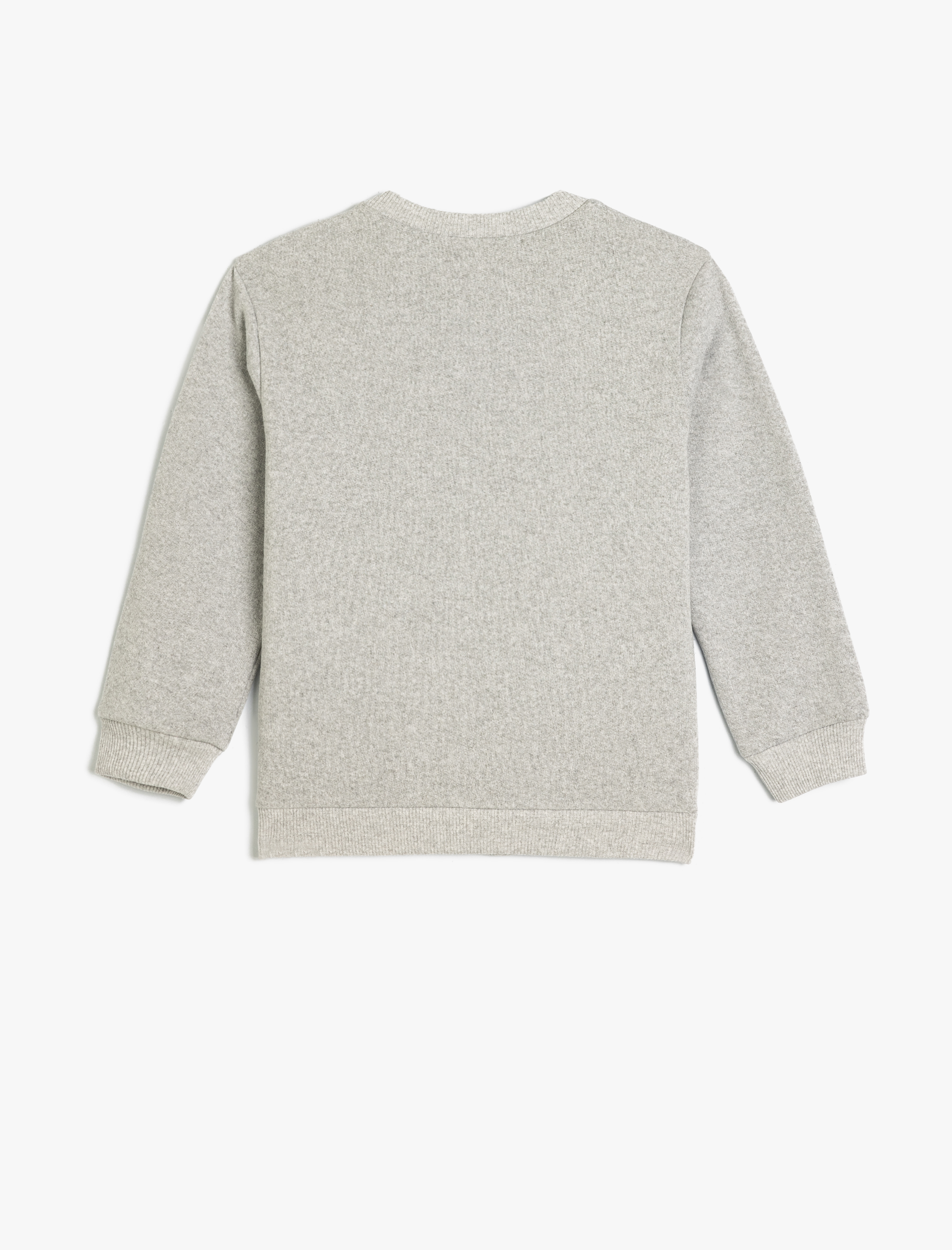  Erkek Çocuk Sweatshirt Paris Baskılı Bisiklet Yaka Uzun Kollu Şardonlu