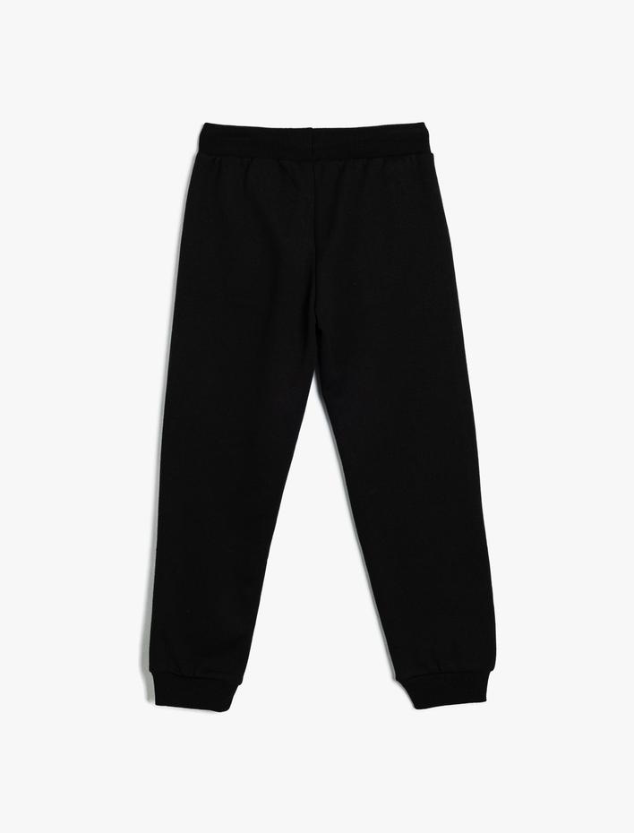 Erkek Çocuk Jogger Eşofman Altı Baskı Detaylı Beli Bağlamalı Cepli