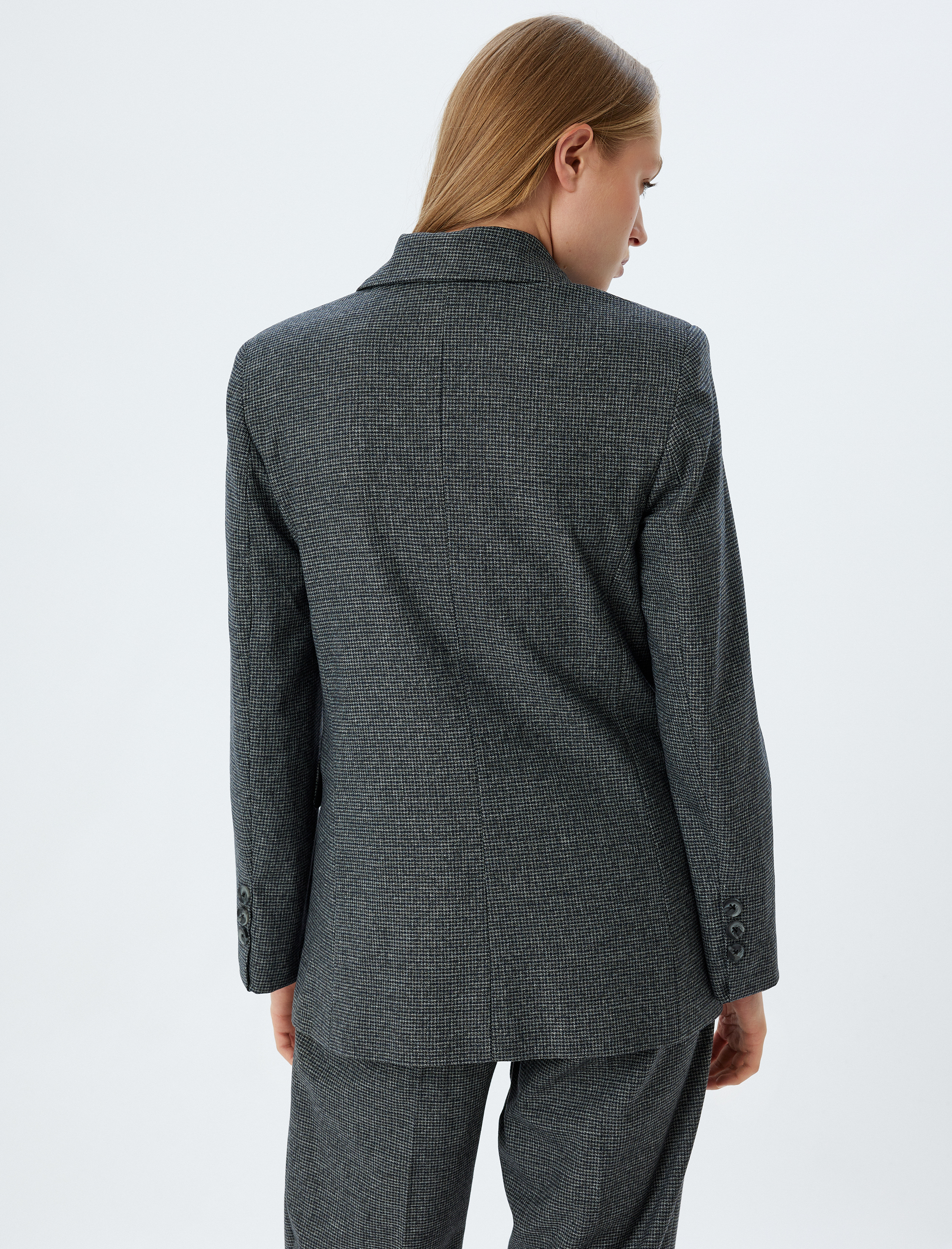 Cepli Düğmeli Kruvaze Oversize Blazer Ceket