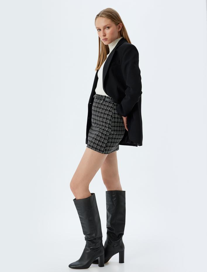  Tüvit Mini Etek A Kesim Kemerli