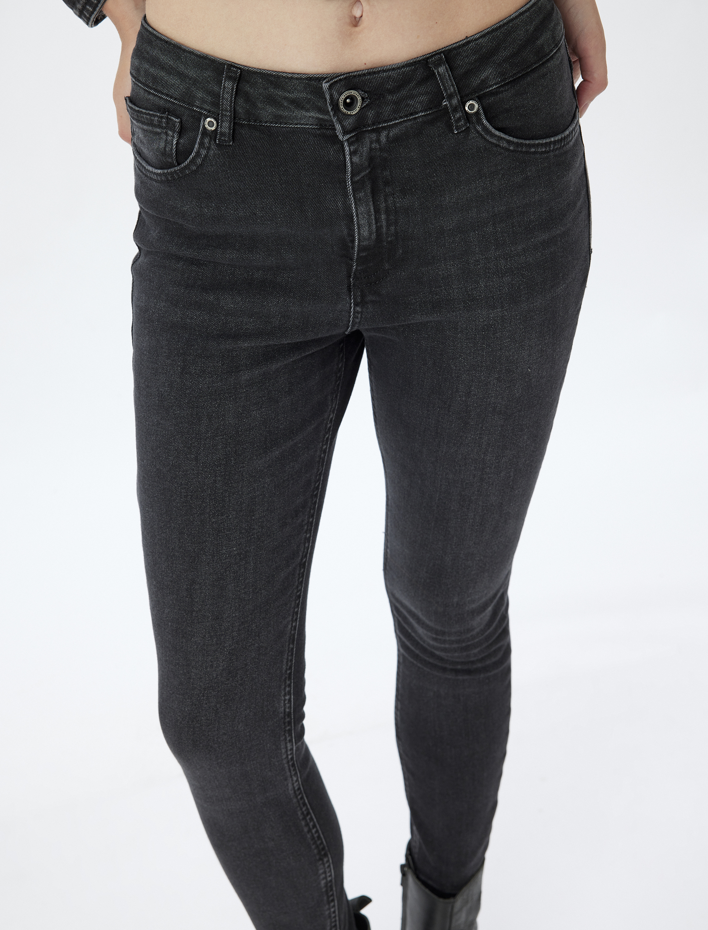   Yüksek Bel Kot Pantolon Dar Paça Push Up - Skinny Push Up Fit Jean