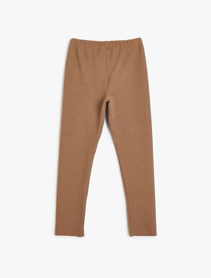 Kız Çocuk Basic Tayt Ribanalı Tek Cep Detaylı