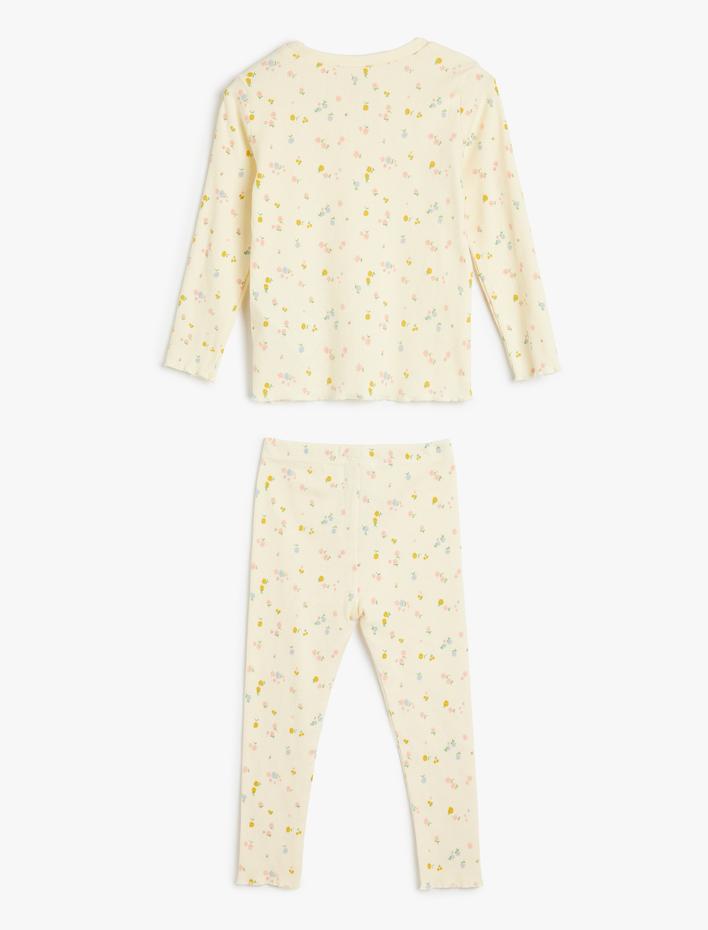 Kız Bebek 2'li Takım Ribanalı Yumuşak Dokulu Pamuklu