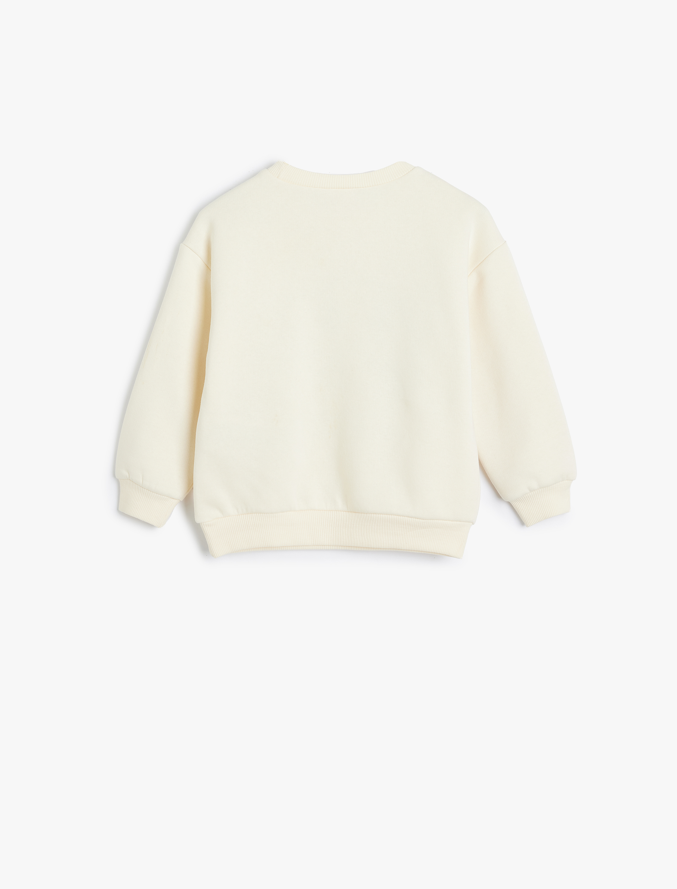  Erkek Bebek Sweatshirt Bisiklet Yaka Uzun Kollu Kamp Baskı Detaylı Şardonlu