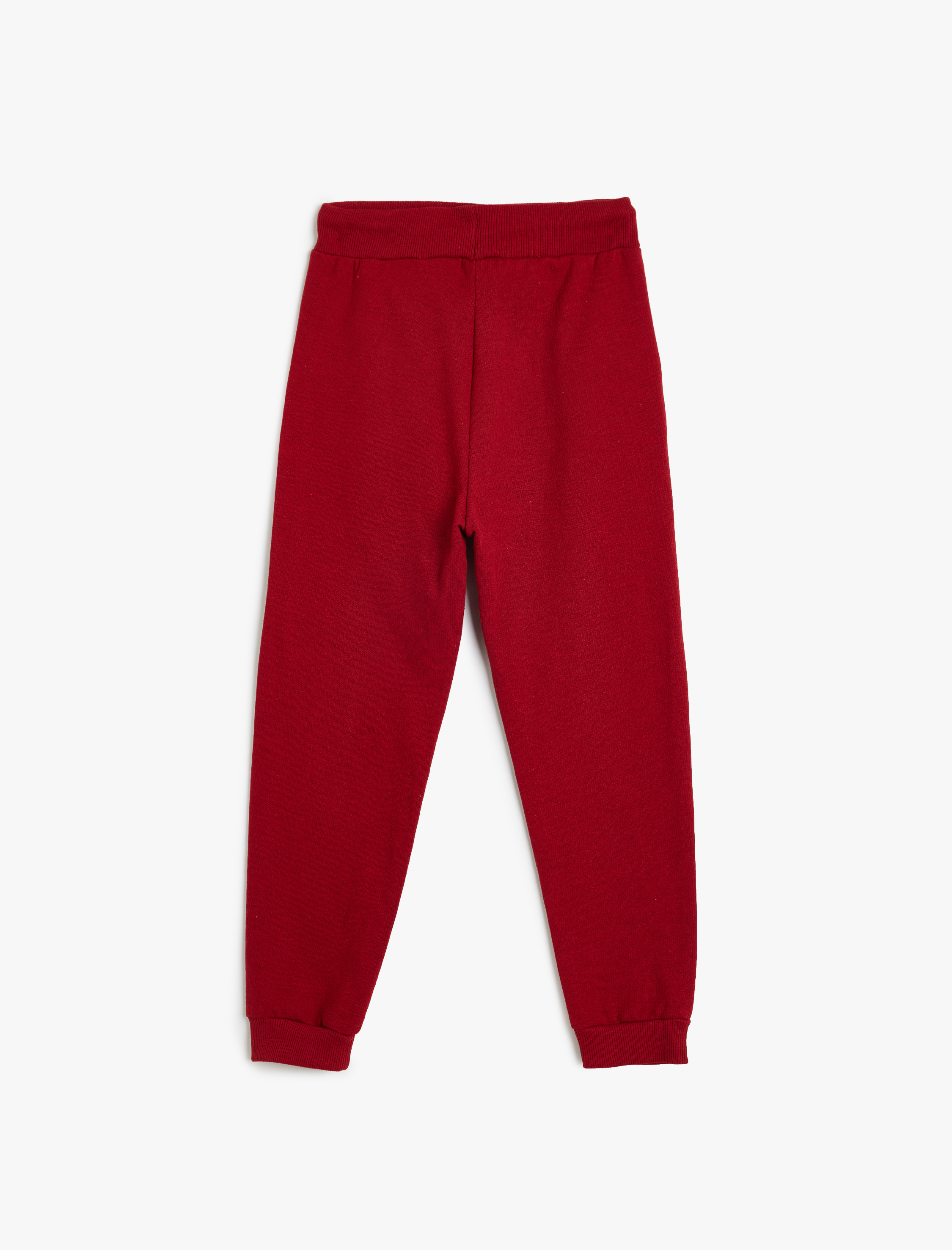  Erkek Çocuk Jogger Eşofman Altı Slogan Baskılı Cepli Beli Bağlamalı Şardonlu