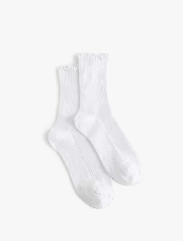 Kadın Soket Çorap Fırfır Detaylı