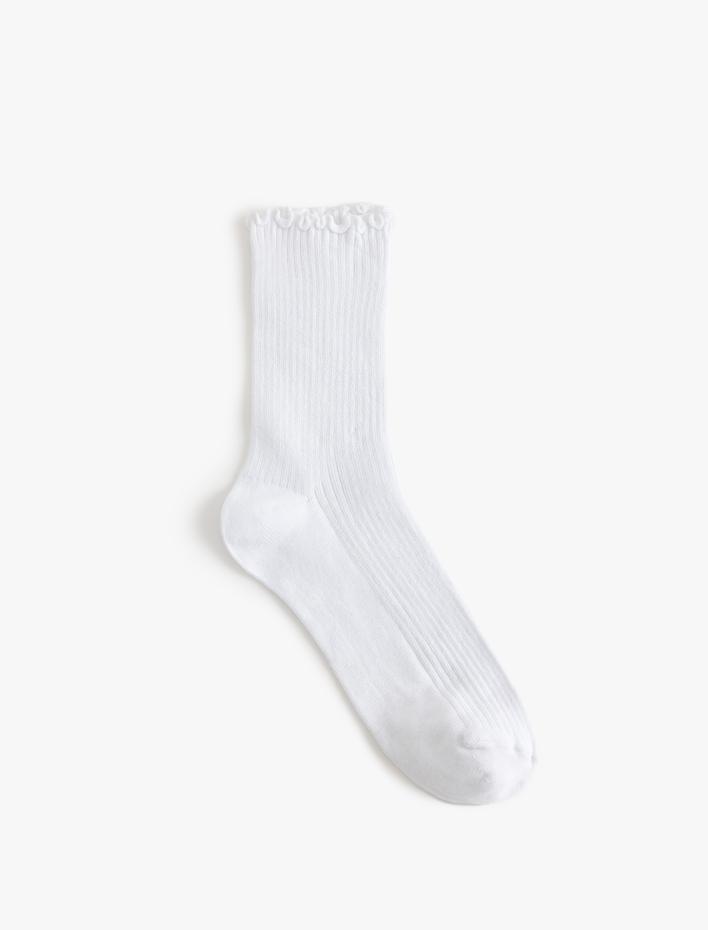 Kadın Soket Çorap Fırfır Detaylı